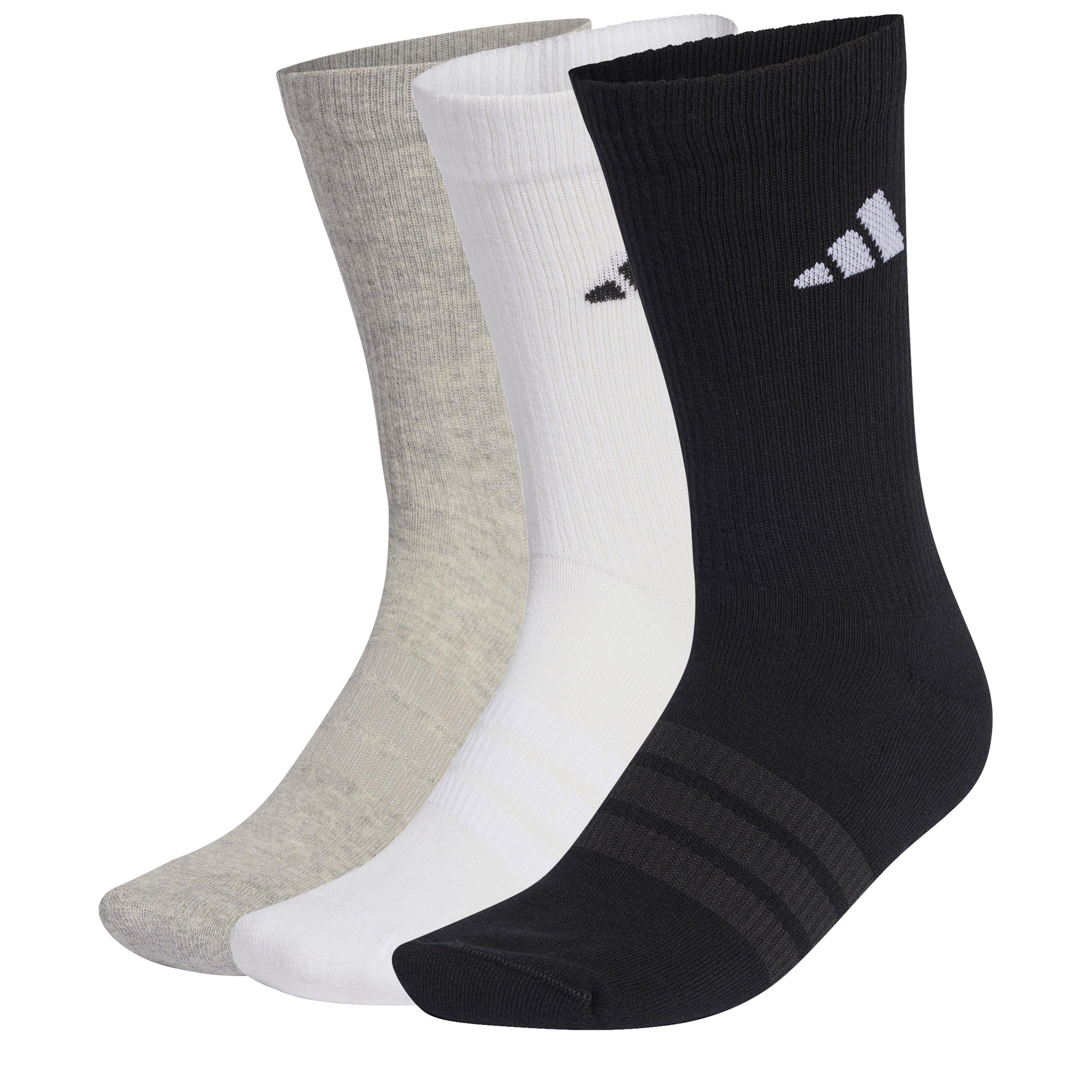 MegGreyHtr - adidas - Cushioned Crew Socks 3 Pack - 2