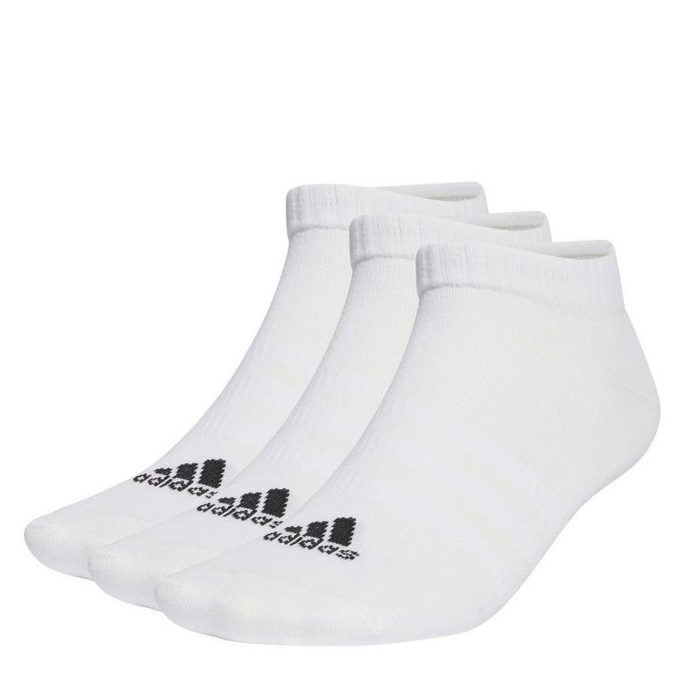 Blanc - adidas - Lightweight Low Cut 3 Pack Socks Mens