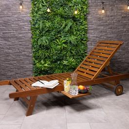 Charles Bentley ACACIA WOODEN SUN LOUNGER
