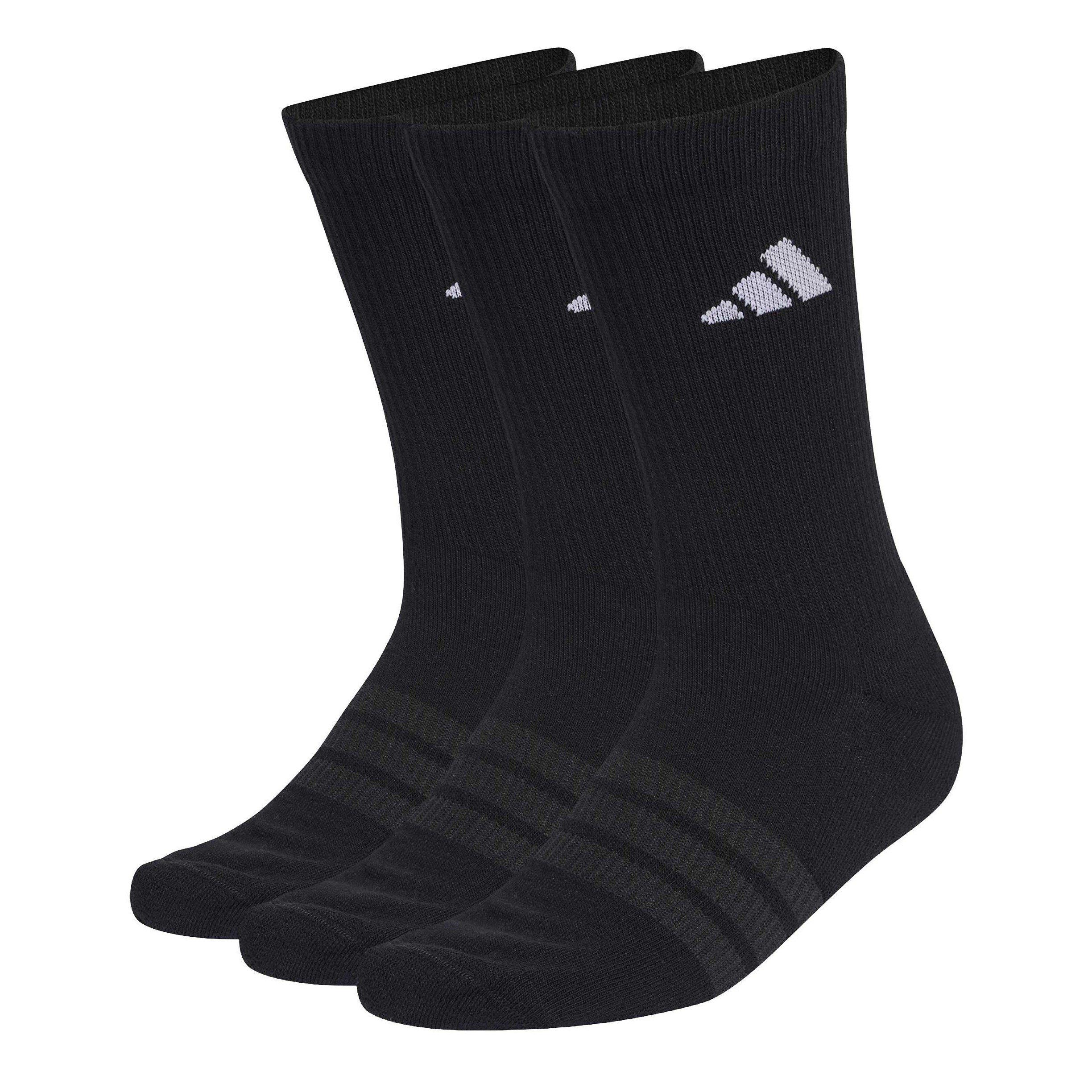 Black/White - adidas - Cushioned Crew Socks 3 Pairs Juniors - 2