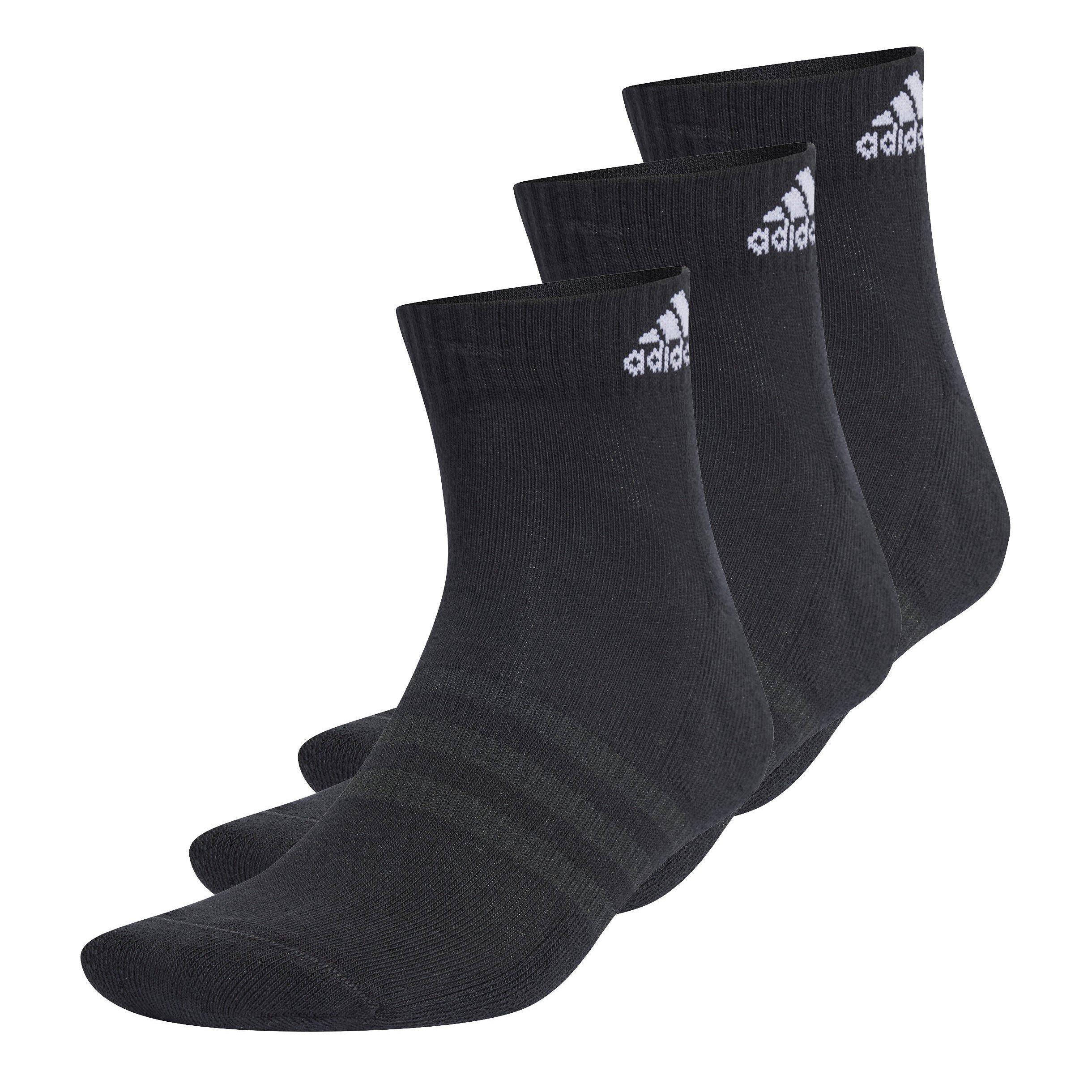 Adidas Women's Cushioned Sportswear Ankle Socks 3 Pairs - Black - 6.5-8