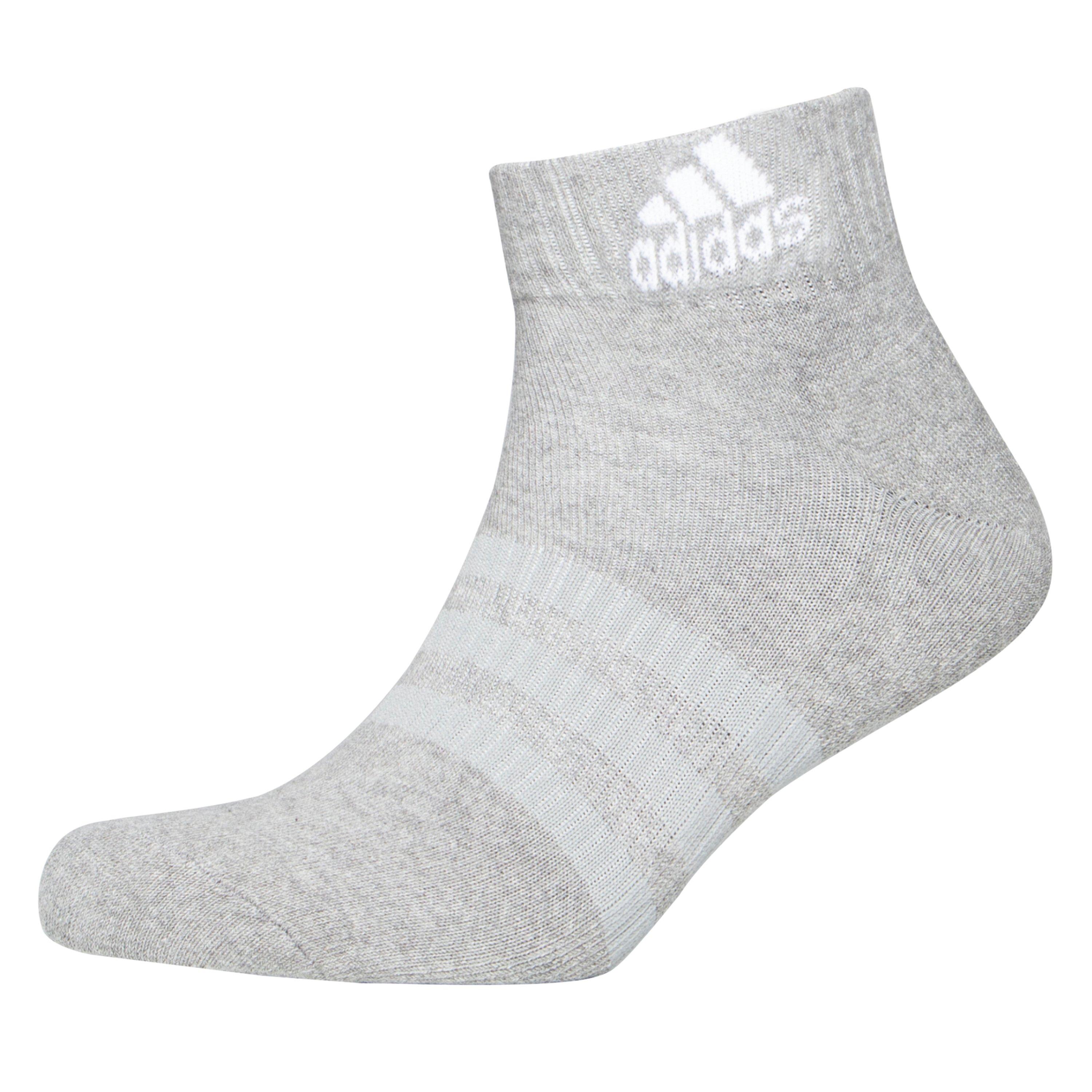 MegGreyHtr - adidas - Cushioned Sportswear Ankle Socks 3 Pairs - 4