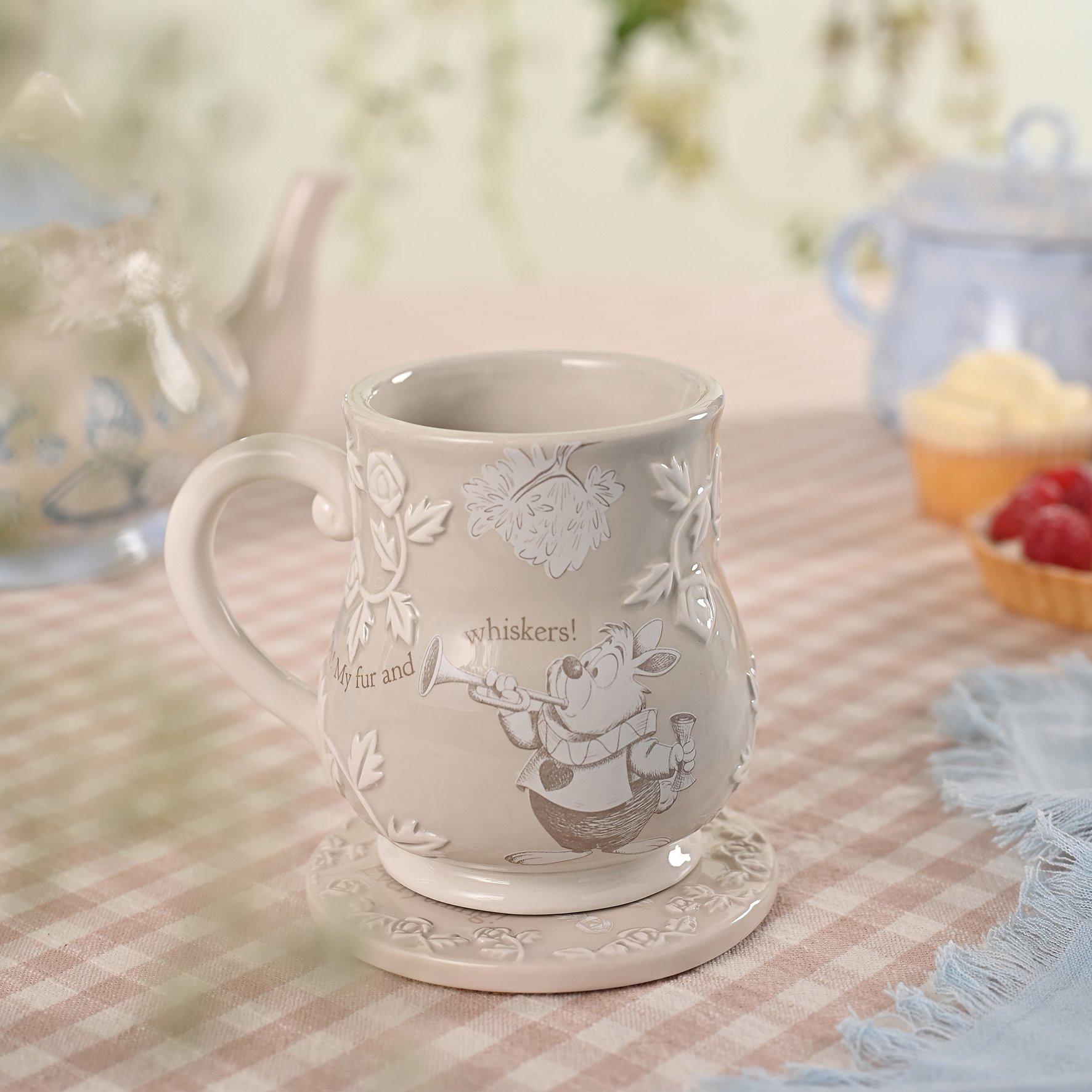 Stone - Disney - Disney Alice in Wonderland Embossed Mug - White Ra - 2