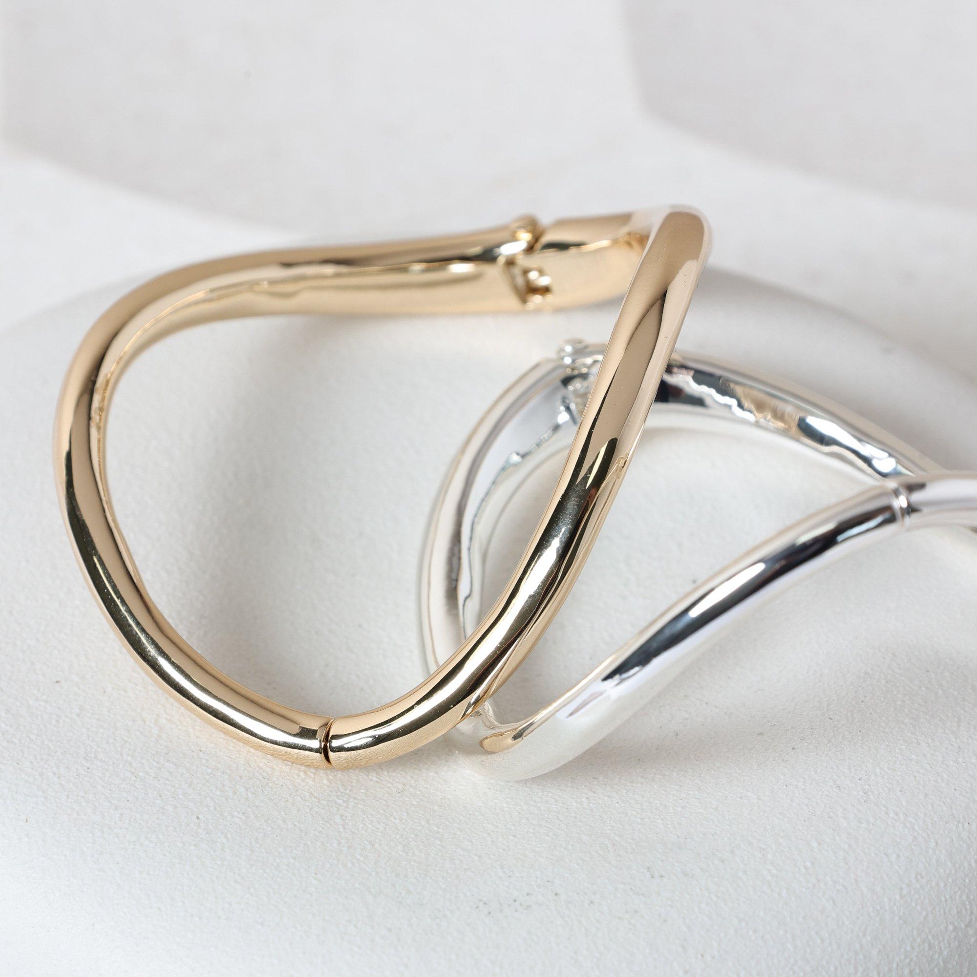 Silver - Jon Richard - Silver Plated Polished Wave Cuff Bracelet - 3