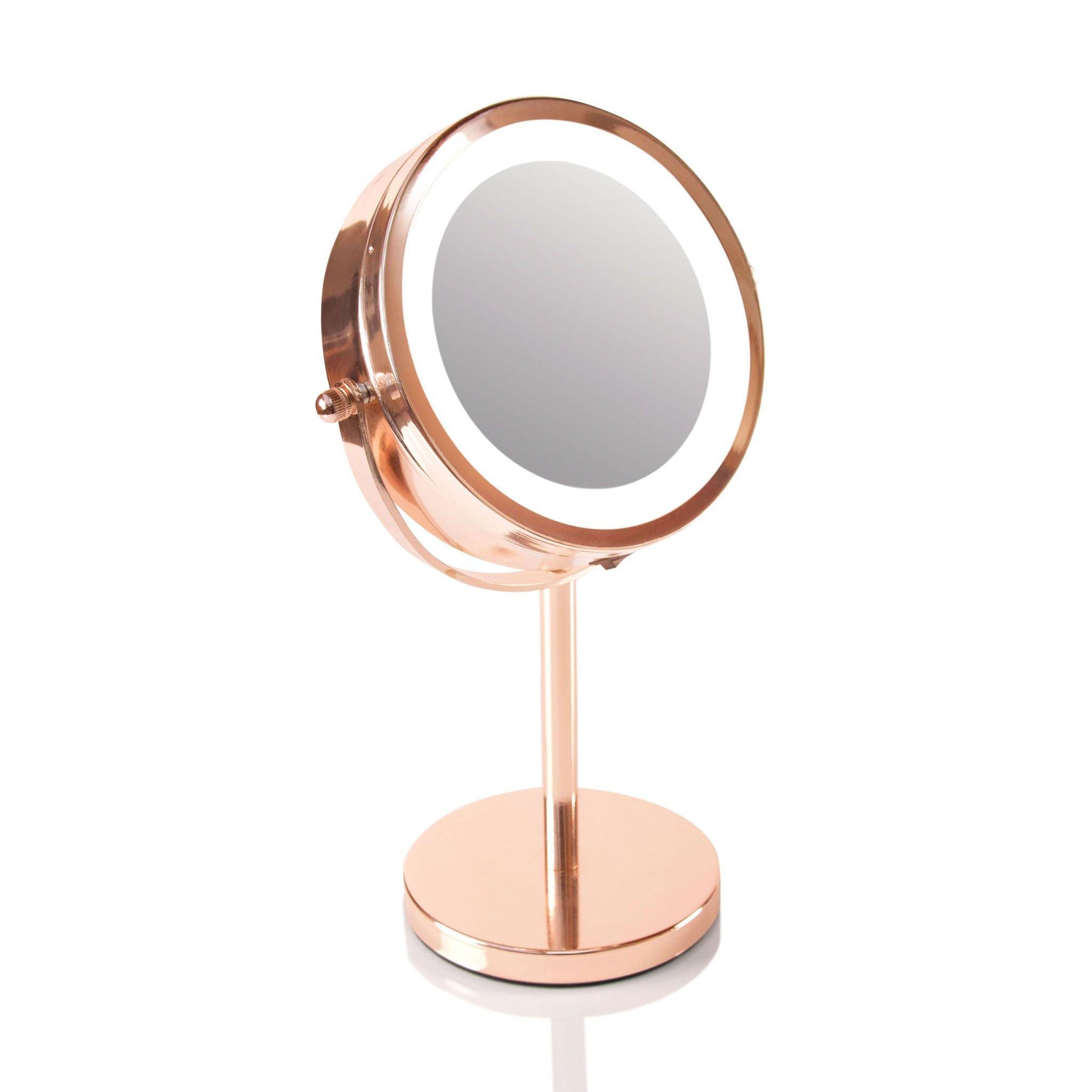 Rose Gold - Rio - Rio Rose Gold Double Sided LED Cosmetic Mirror - 3
