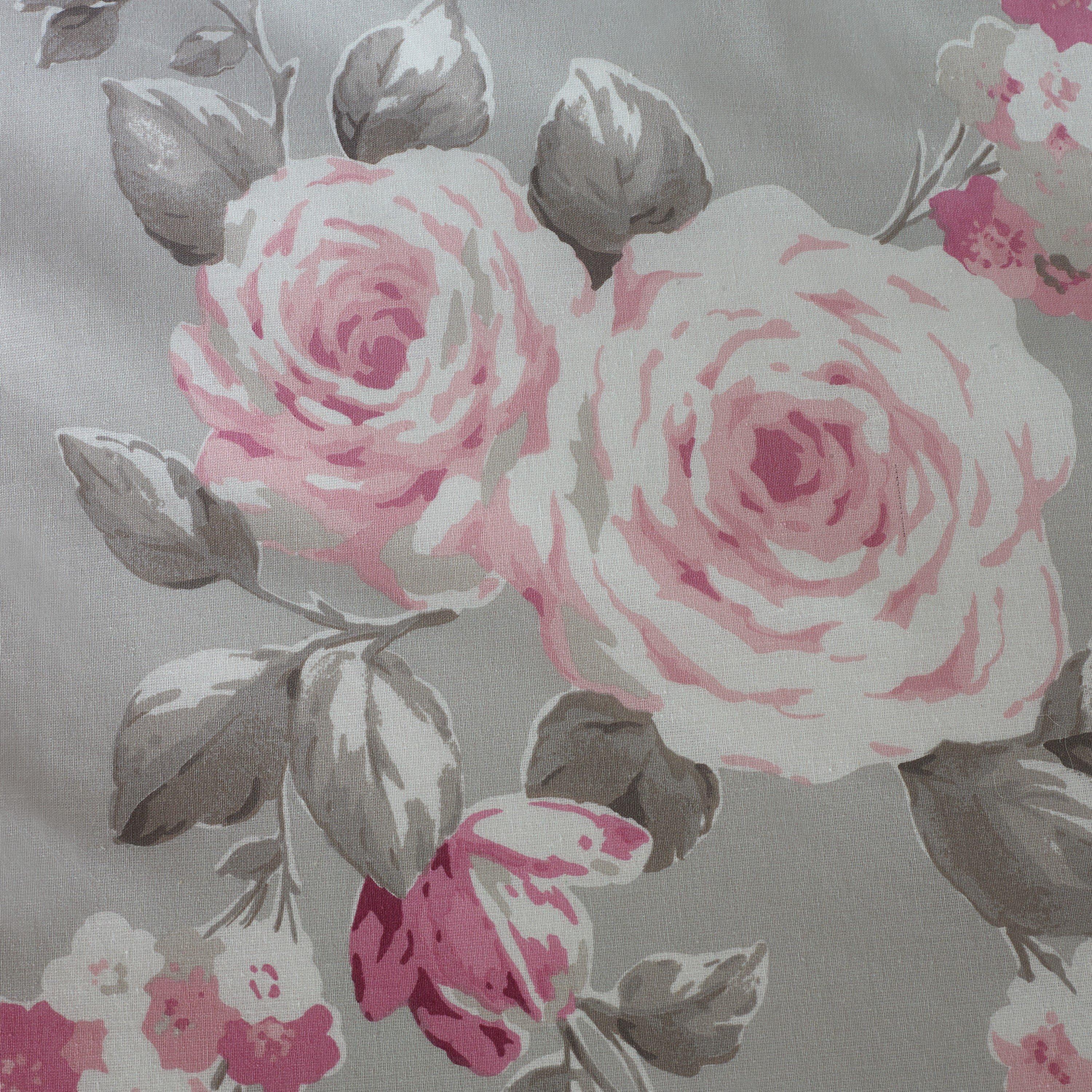 Grey - Catherine Lansfield - Canterbury Floral Reversible Duvet Cover Set - 5