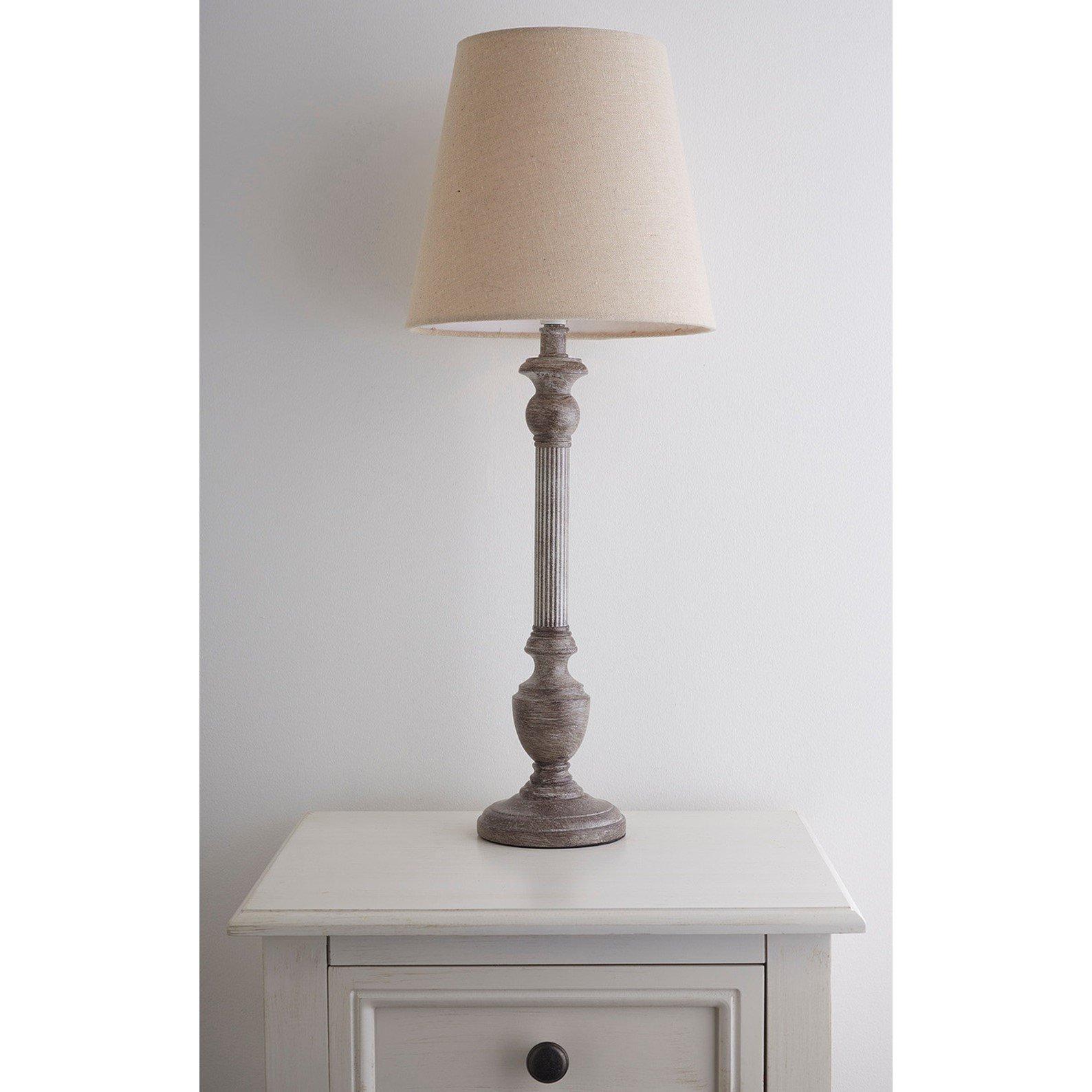 K Living  Hague 60Cm Resin Table Lamp With Shade Grey
