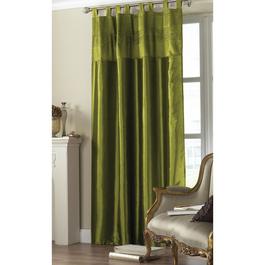 Country Club Curtain Panel 145x228cm -Green Embroidered Taffeta