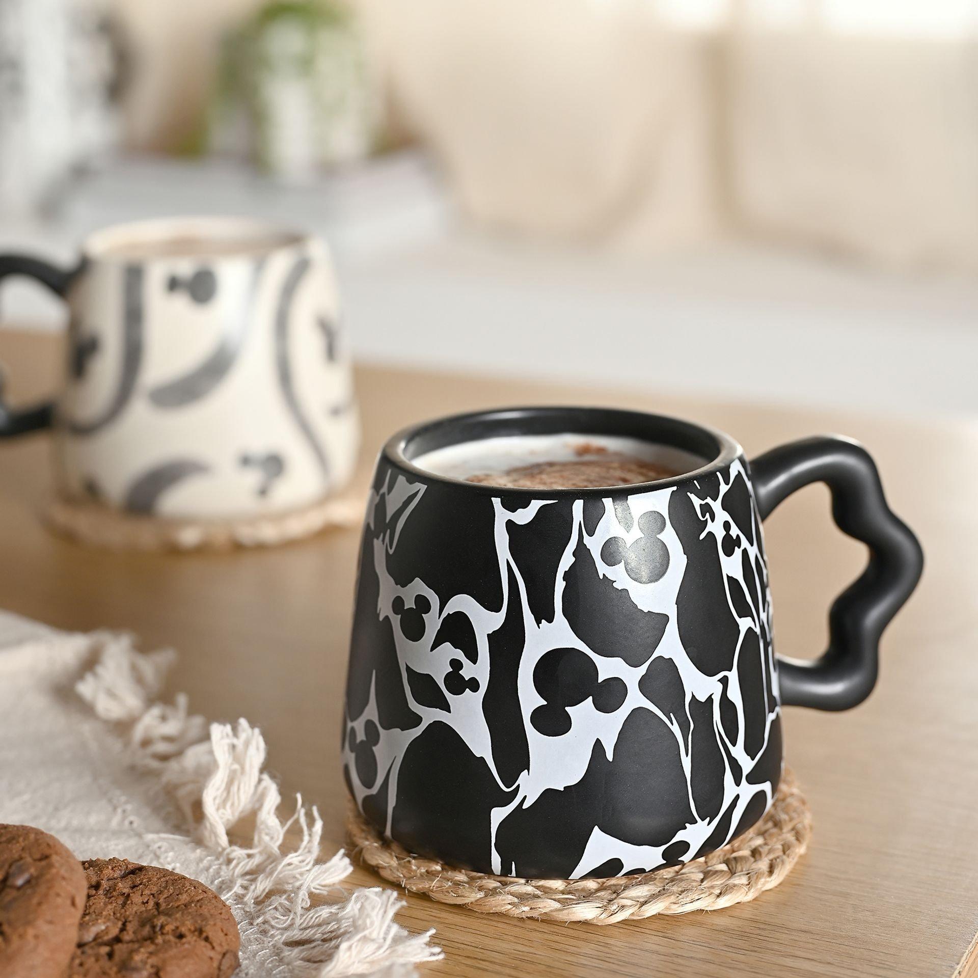 Black - Disney - Disney Mickey Shapes Mug - Crackled Effect - 2