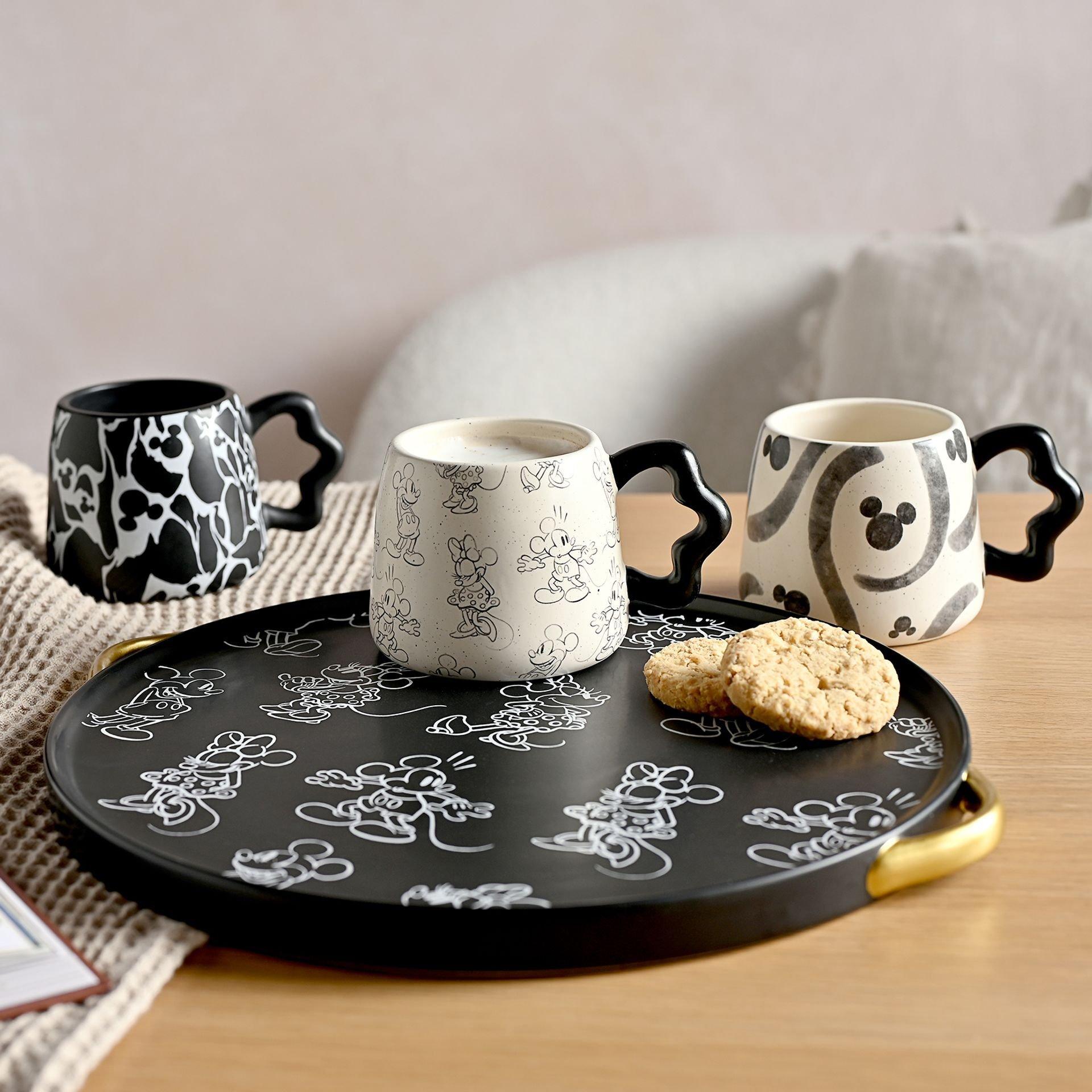Black - Disney - Disney Mickey Shapes Mug - Crackled Effect - 3