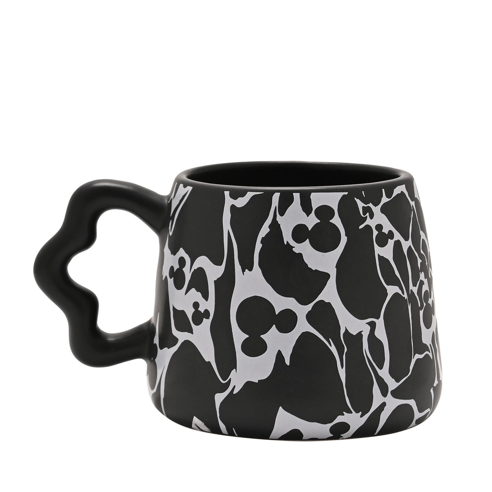 Black - Disney - Disney Mickey Shapes Mug - Crackled Effect - 4