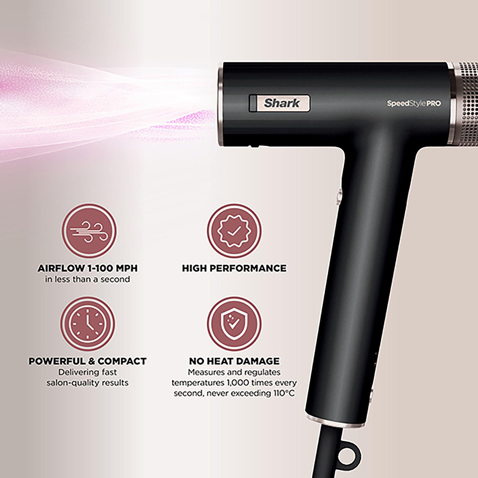 Black - Shark - SpeedStyle Pro 3-in-1 High-Velocity Hair Dryer - 7