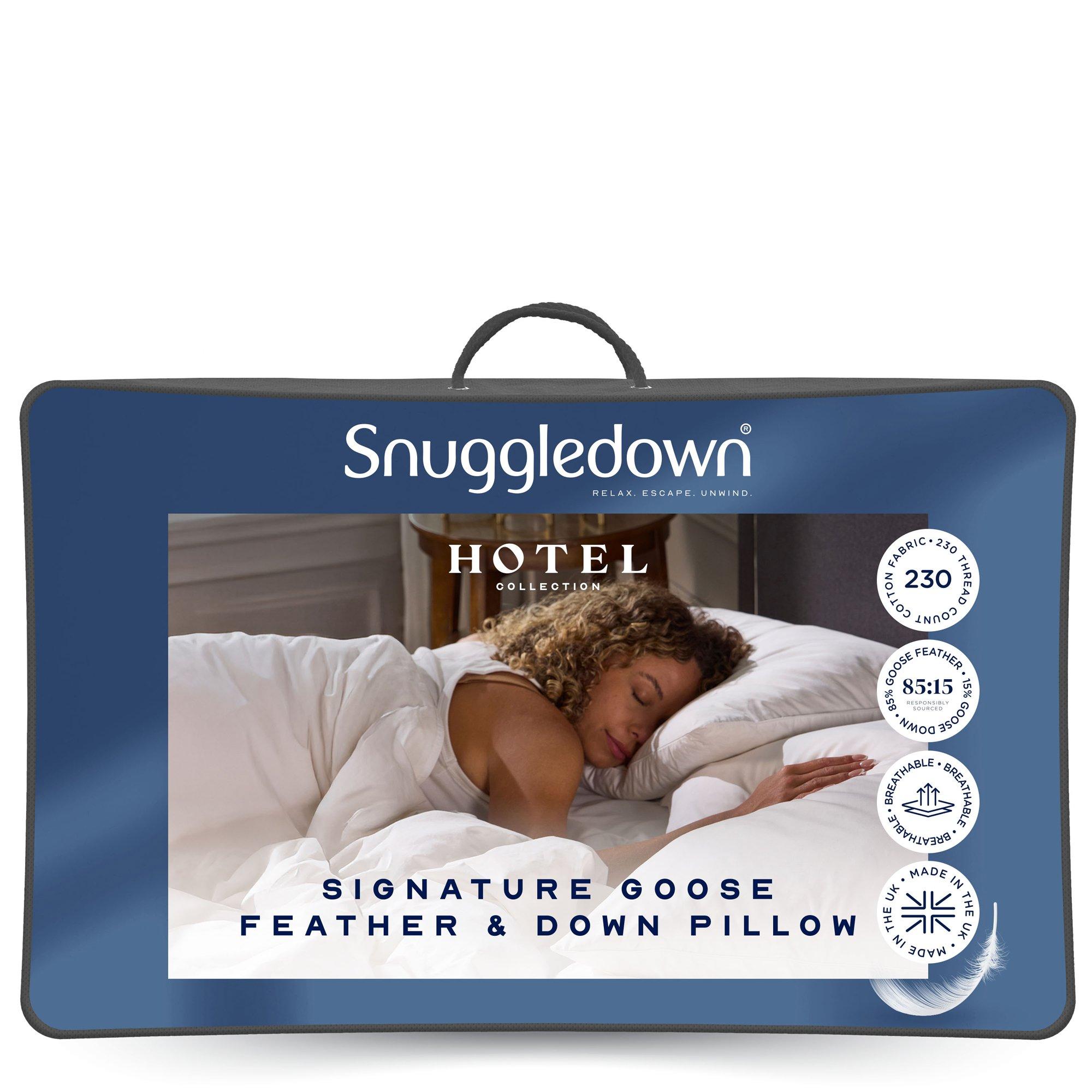 White - Snuggledown - Goose Feather & Down Pillow - 11