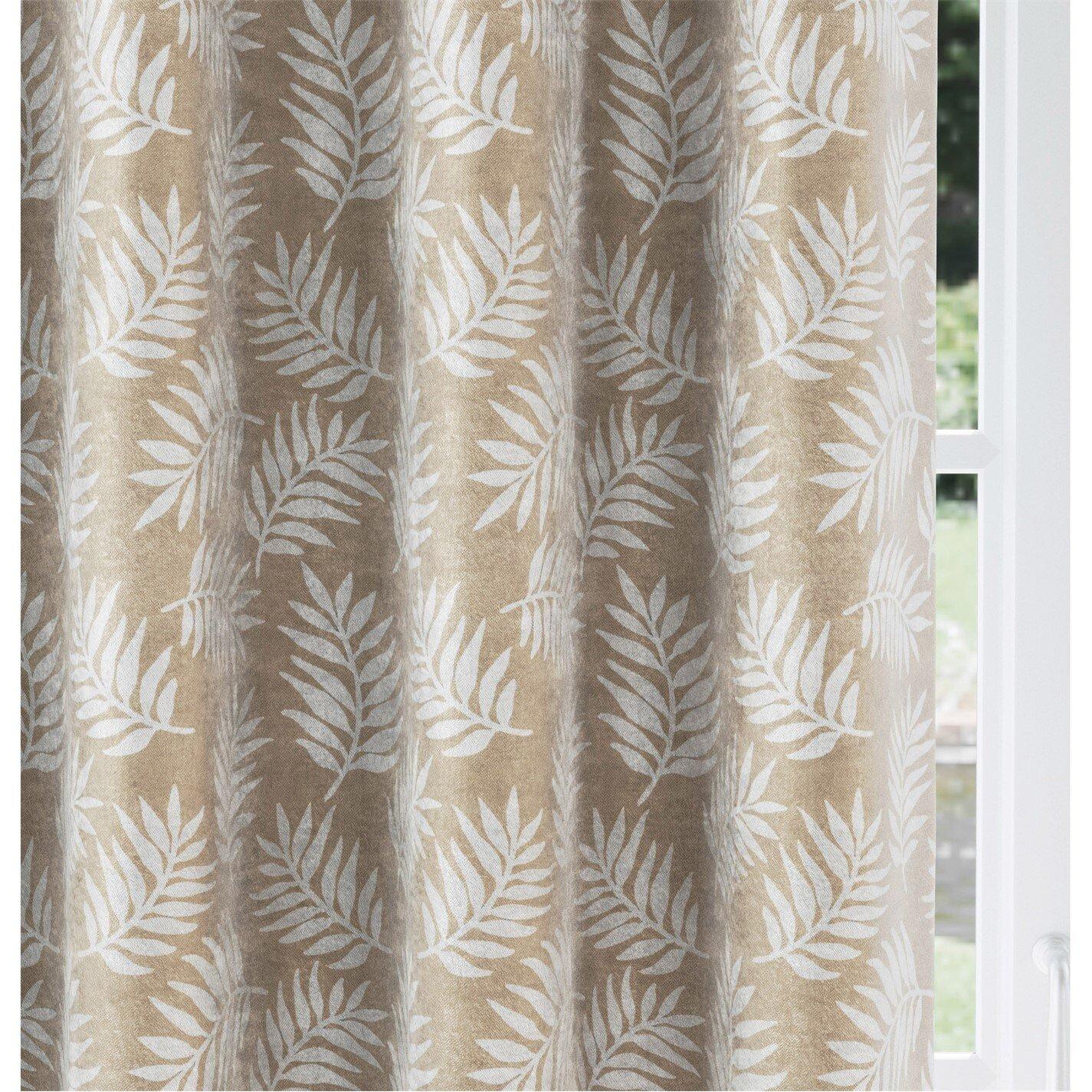 Enhanced Living Oakland Latte Leaf Pattern Thermal Room Darkening | FRASERS