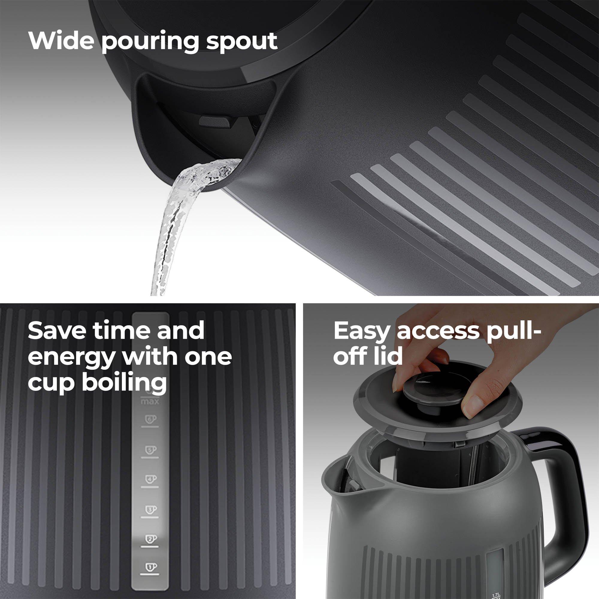 Grey - Kenwood - KW0806 1.7L Dusk Kettle Grey - 8