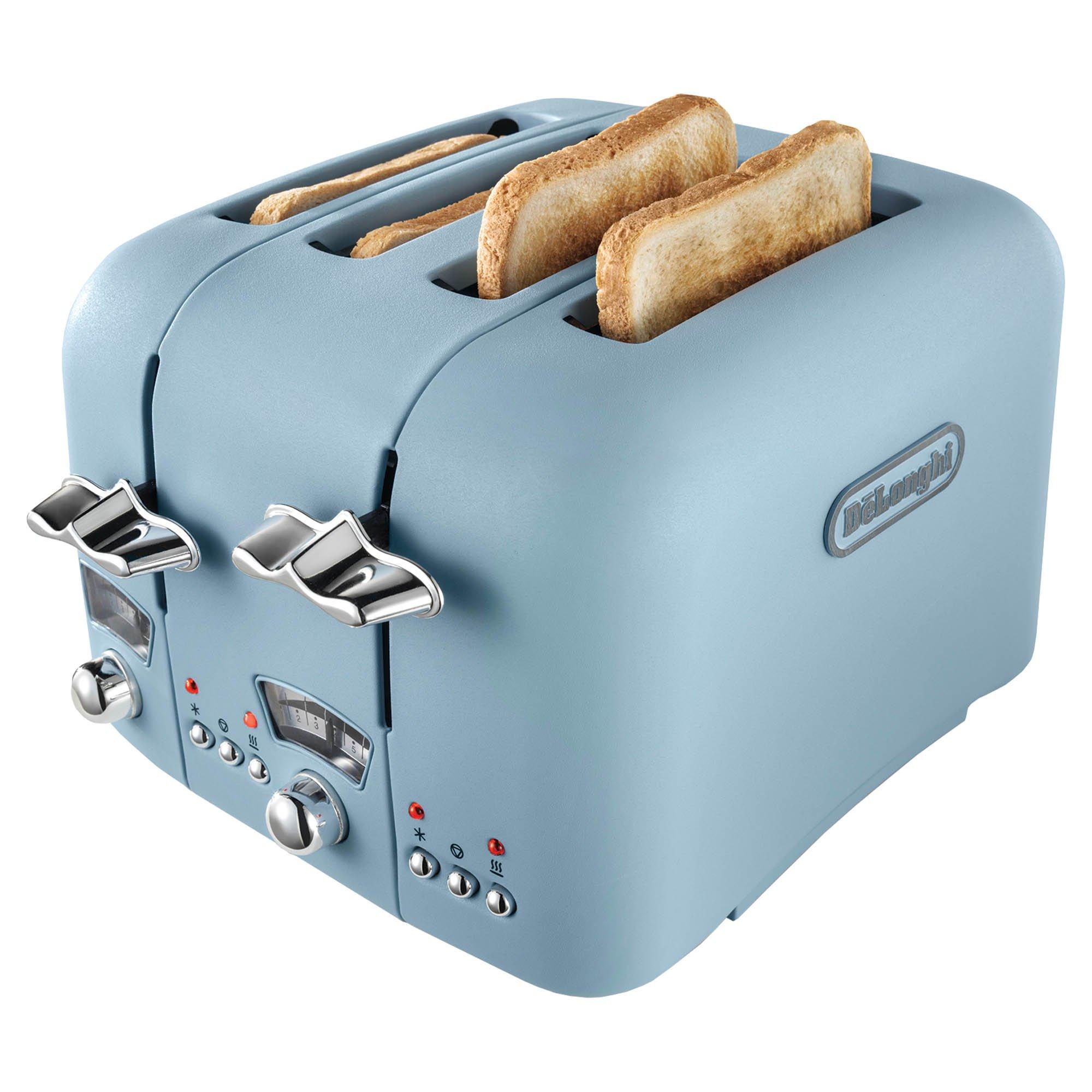 Blue - Delonghi - DL3018 4 Slice Argento Toaster Blue - 2
