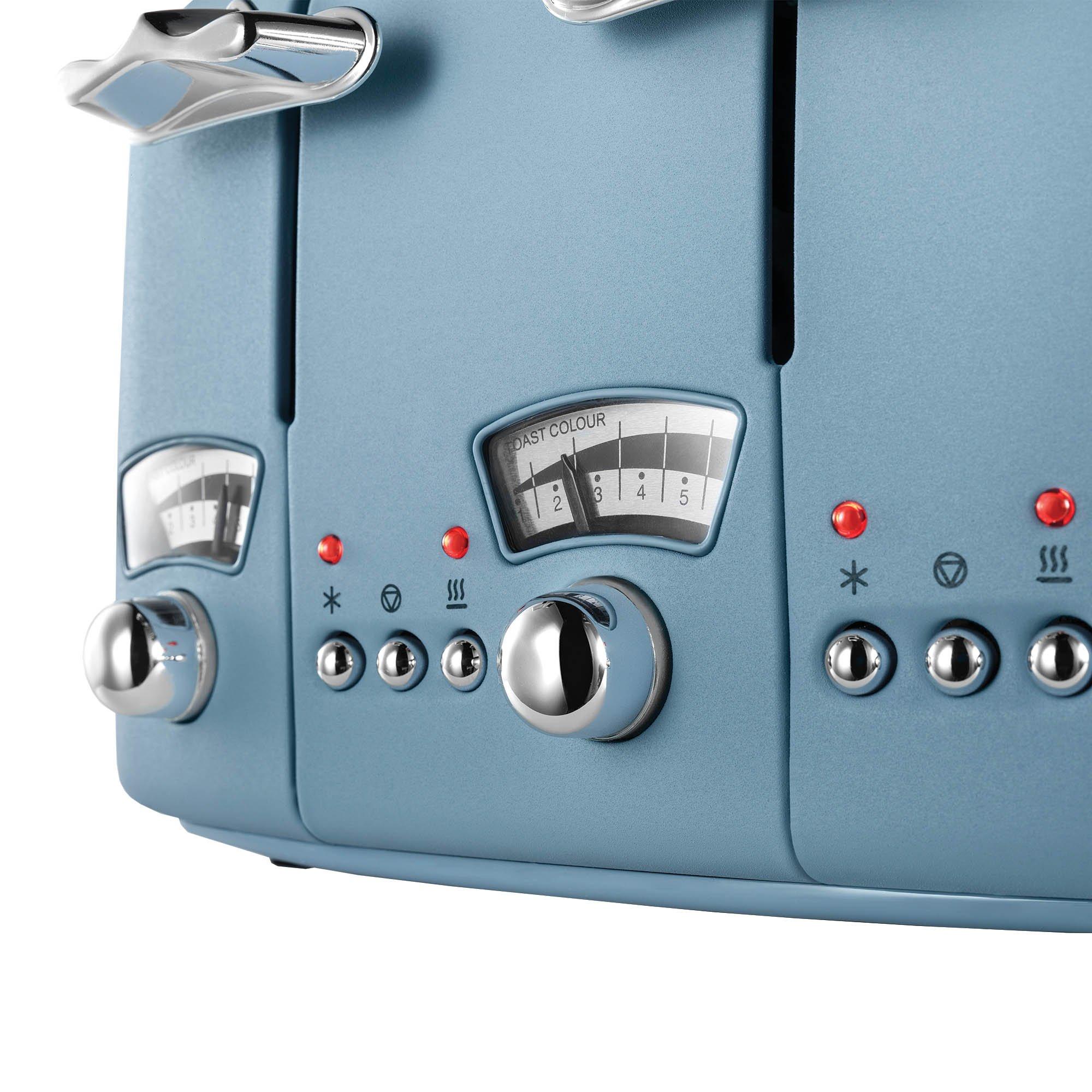 Blue - Delonghi - DL3018 4 Slice Argento Toaster Blue - 3
