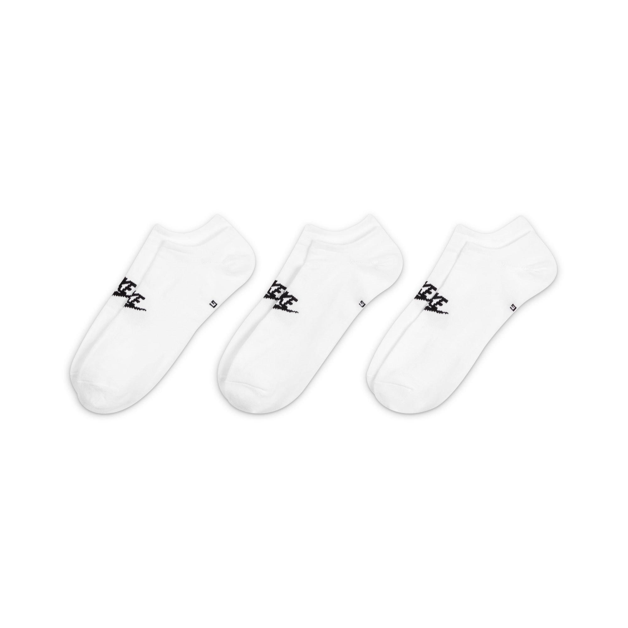 WHITE/BLACK - Nike - Sportswear Everyday Essential No-Show Socks (3 Pairs) - 2