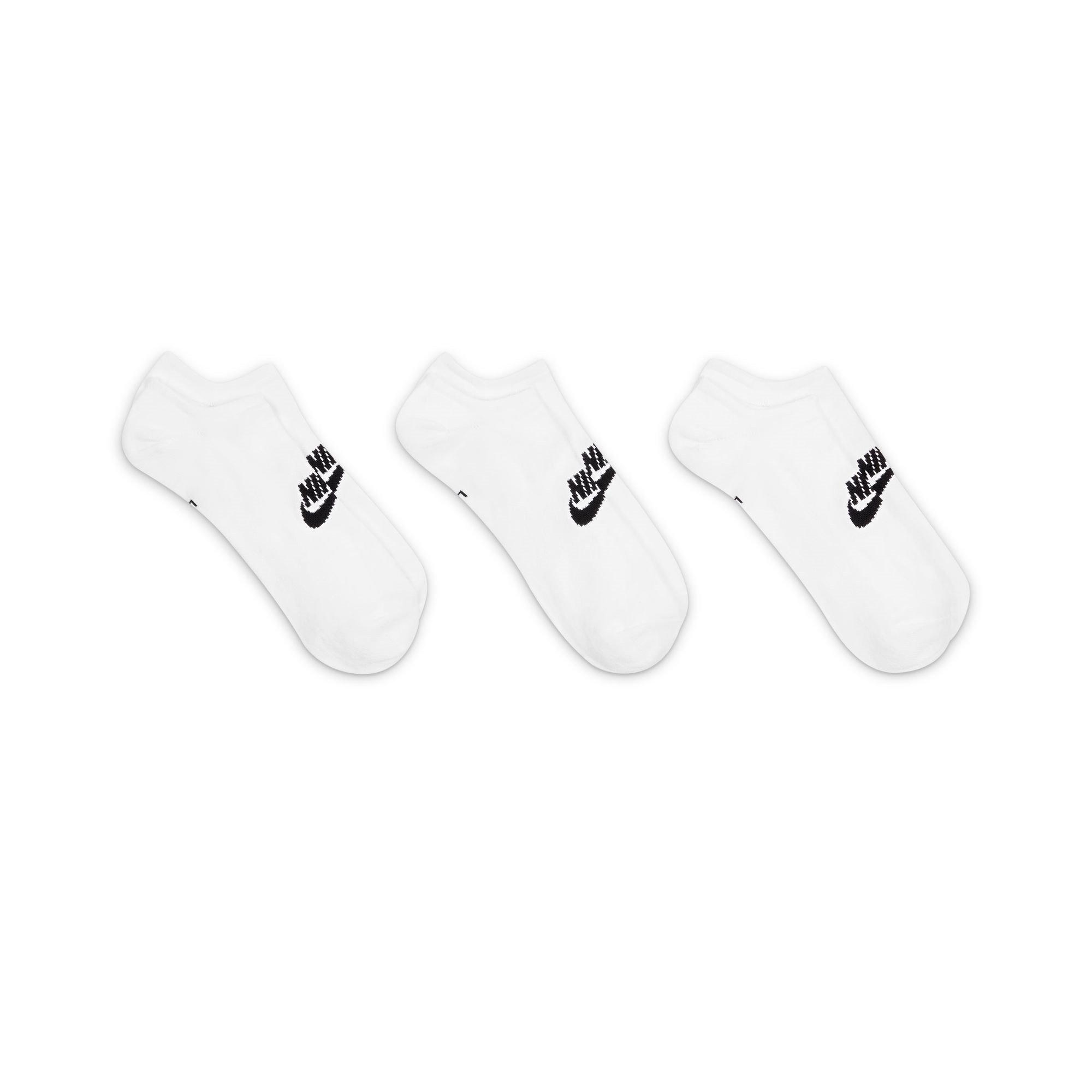 WHITE/BLACK - Nike - Sportswear Everyday Essential No-Show Socks (3 Pairs) - 4