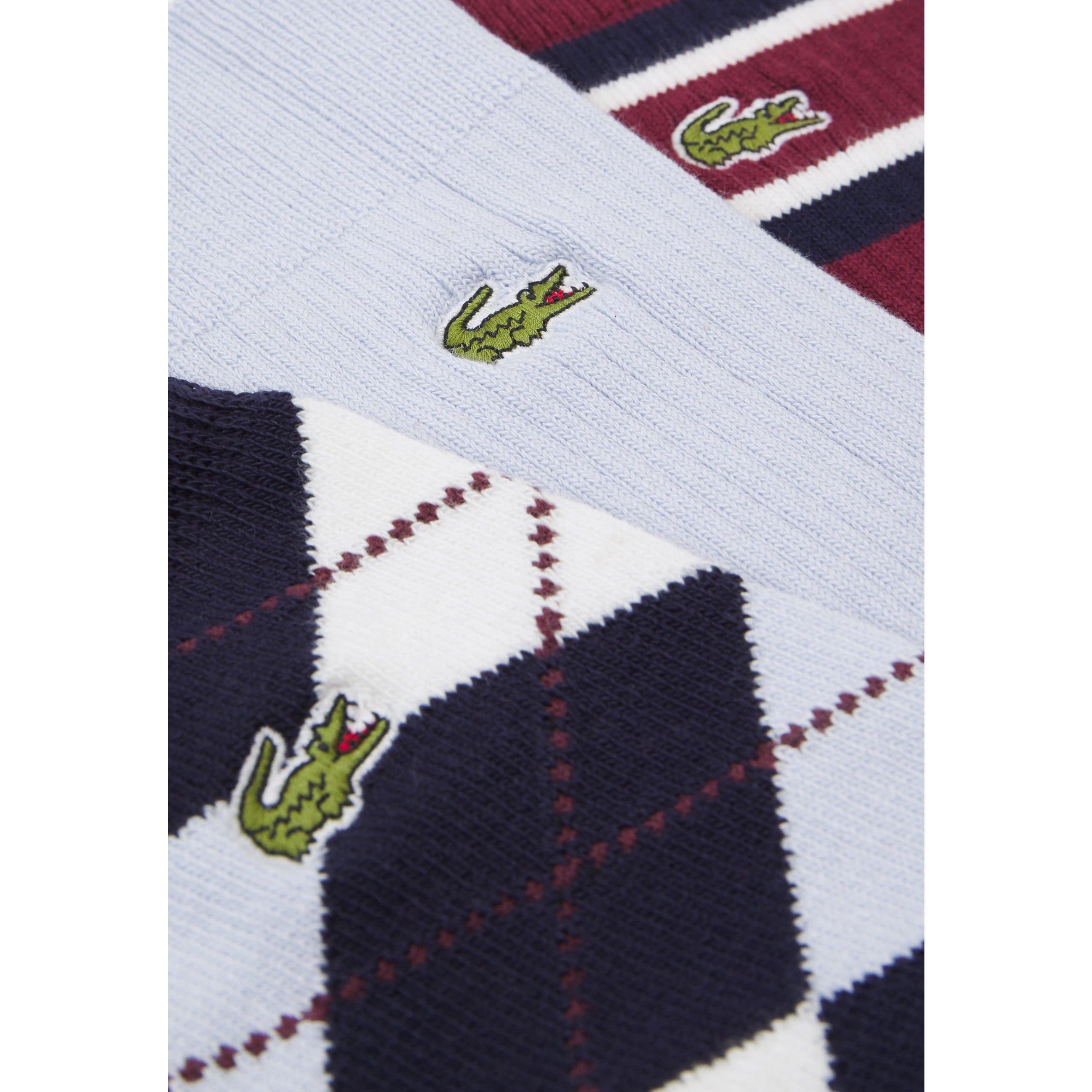 Multi Colour - Lacoste - 3 Pack of Cotton Socks - 3