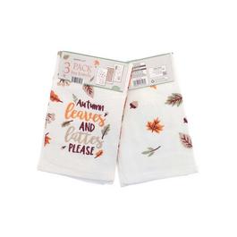 Country Club 6 Pack Tea Towels - Autumn Leaves Design