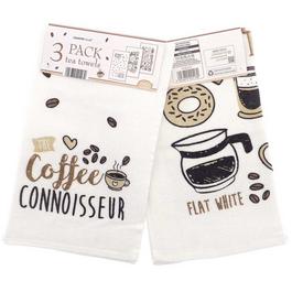 Country Club 6 Pack Tea Towels - Smell the Coffee Design