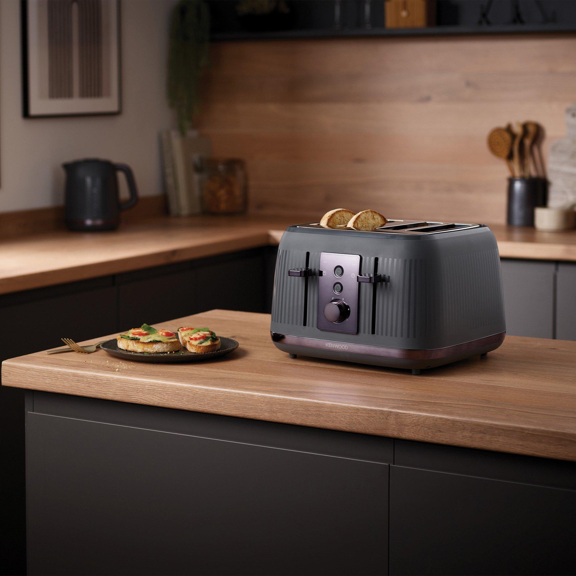 Grey - Kenwood - KW0301 4 Slice Dusk Toaster Grey - 3