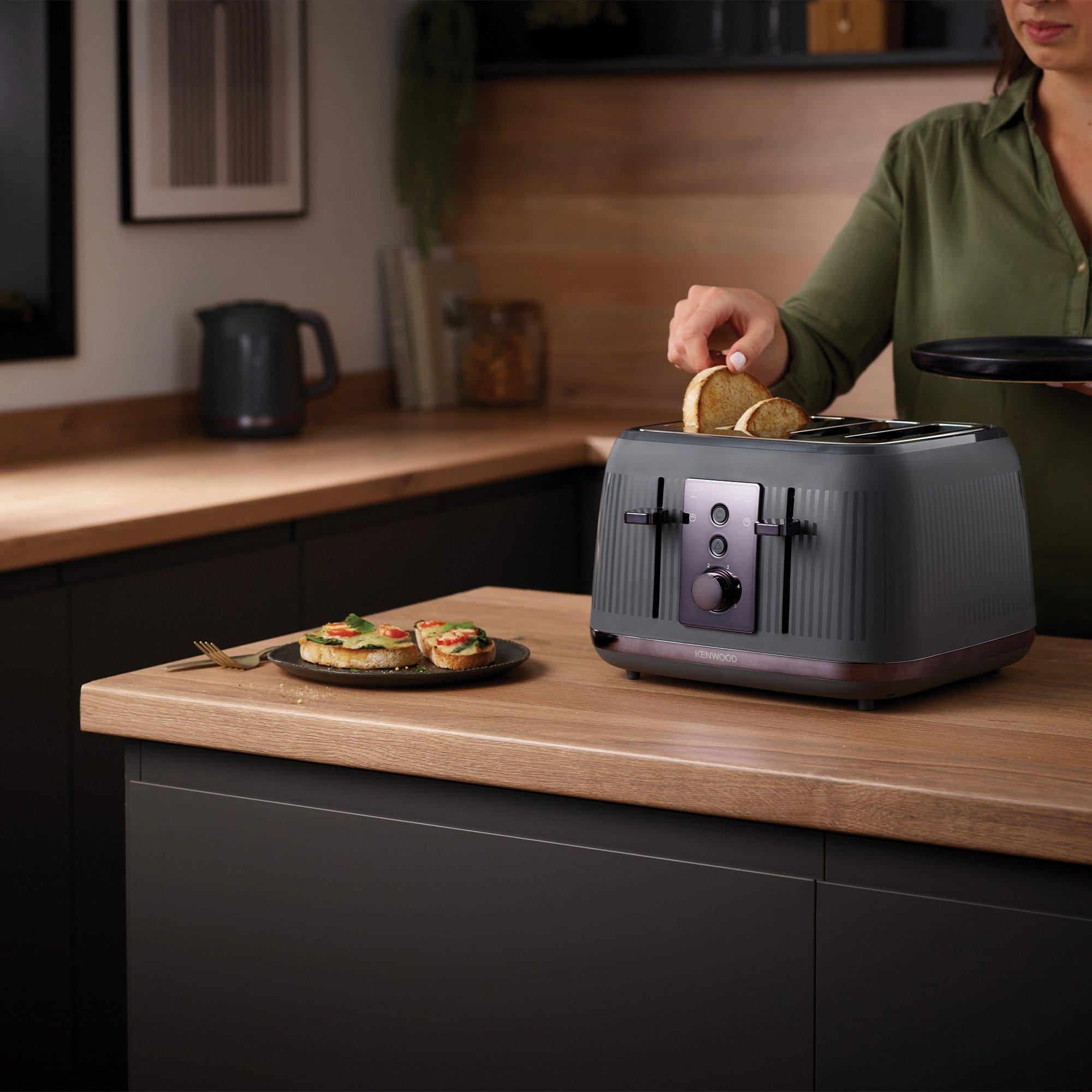 Grey - Kenwood - KW0301 4 Slice Dusk Toaster Grey - 7