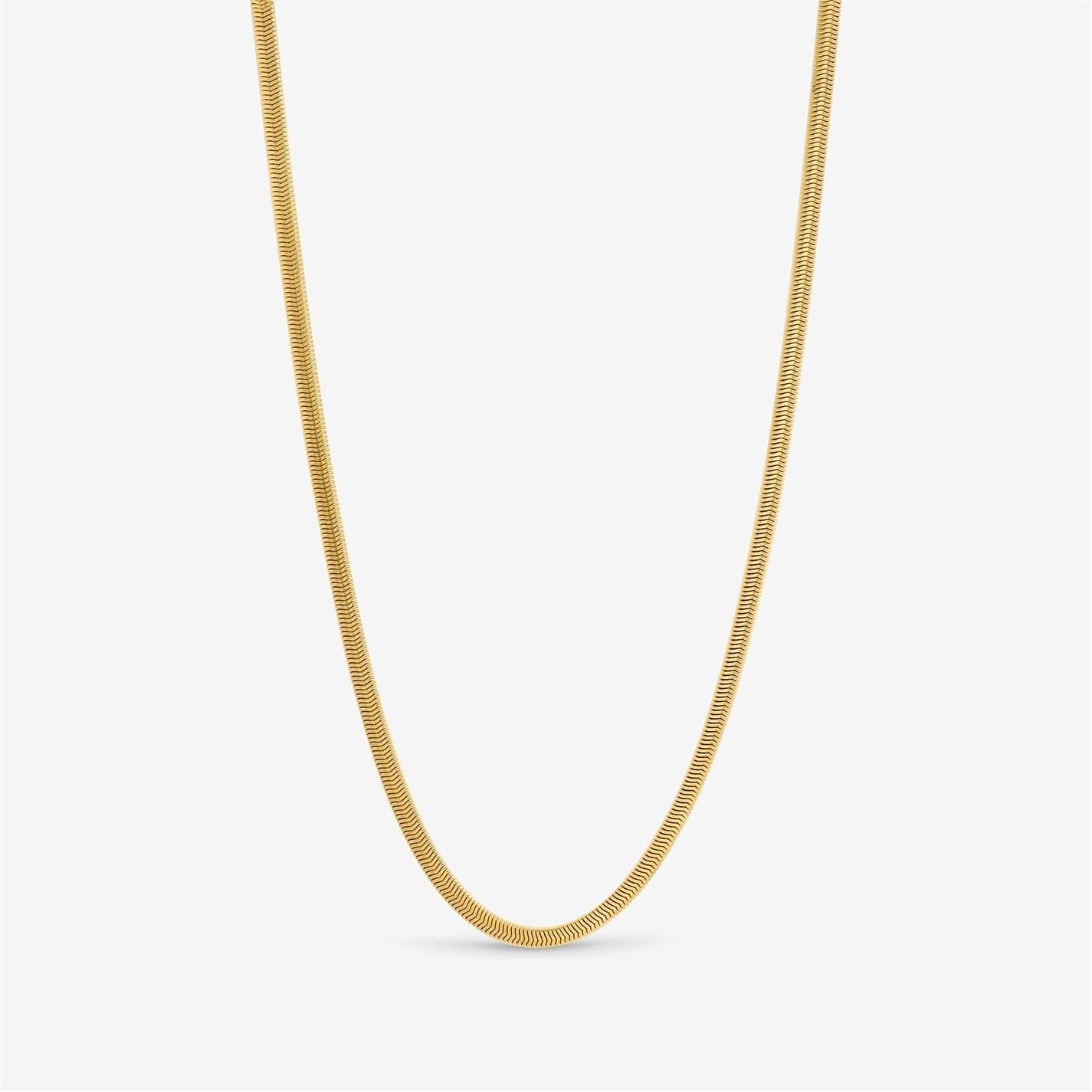 Gold - Inicio - Mens Waterproof Snake Chain Necklace - Gift Pouch - 1