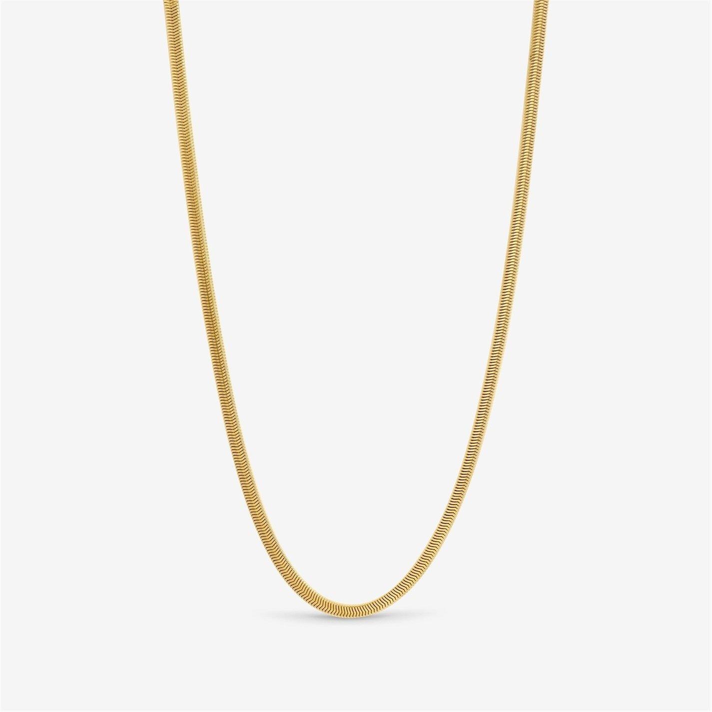 Gold - Inicio - Mens Waterproof Snake Chain Necklace - Gift Pouch - 1