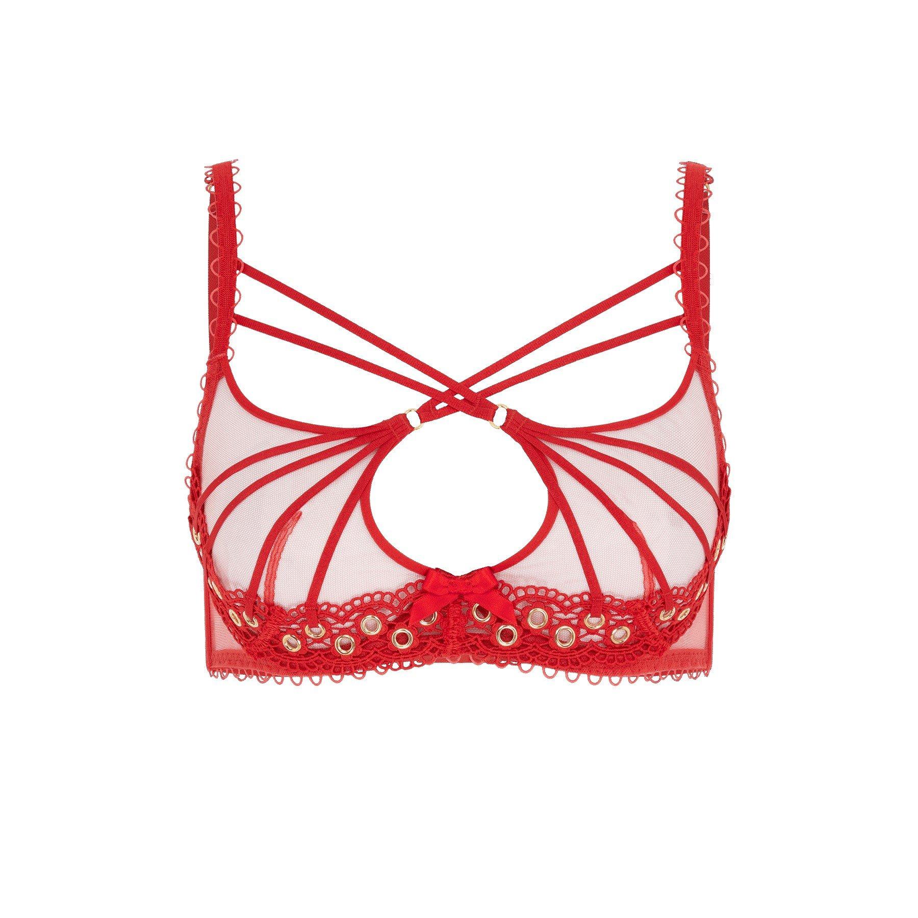 Red - Agent Provocateur - DORETTA Plunge Underwired Bra - 6