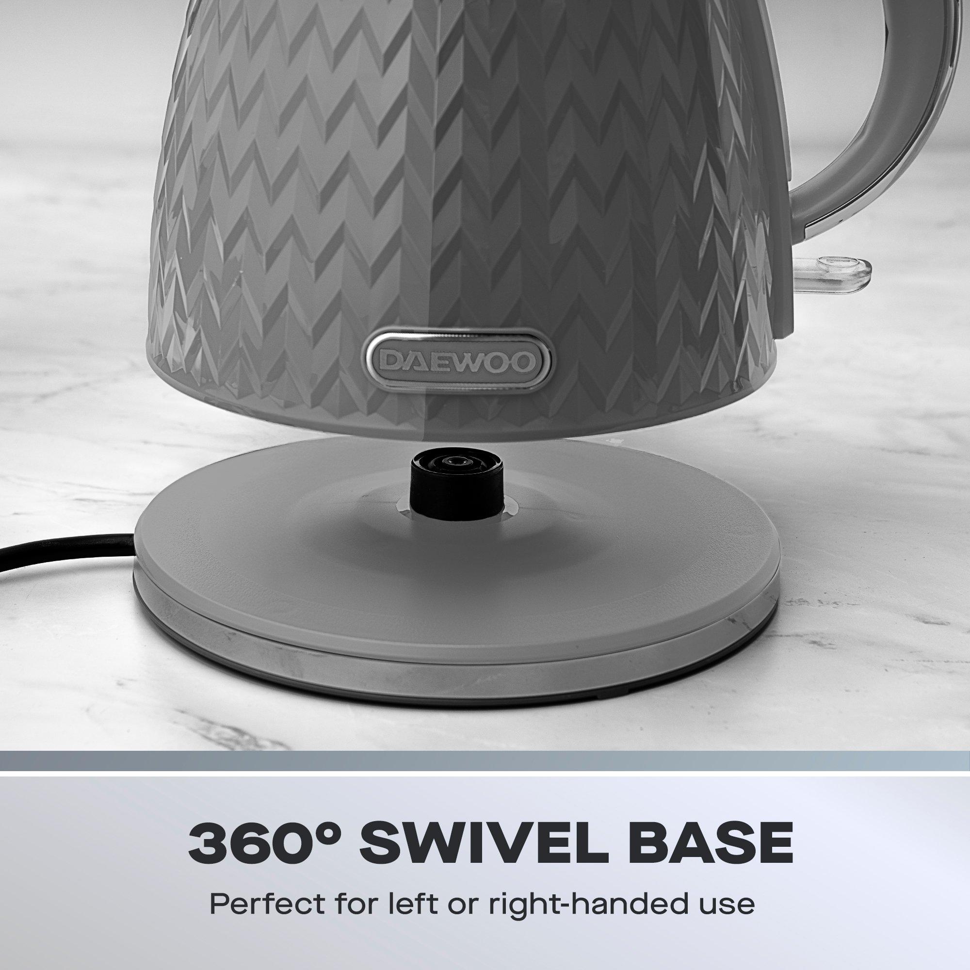 Grey - Daewoo Electricals - Dark Grey Argyle Kettle & 2 Slice Toaster Set - 5