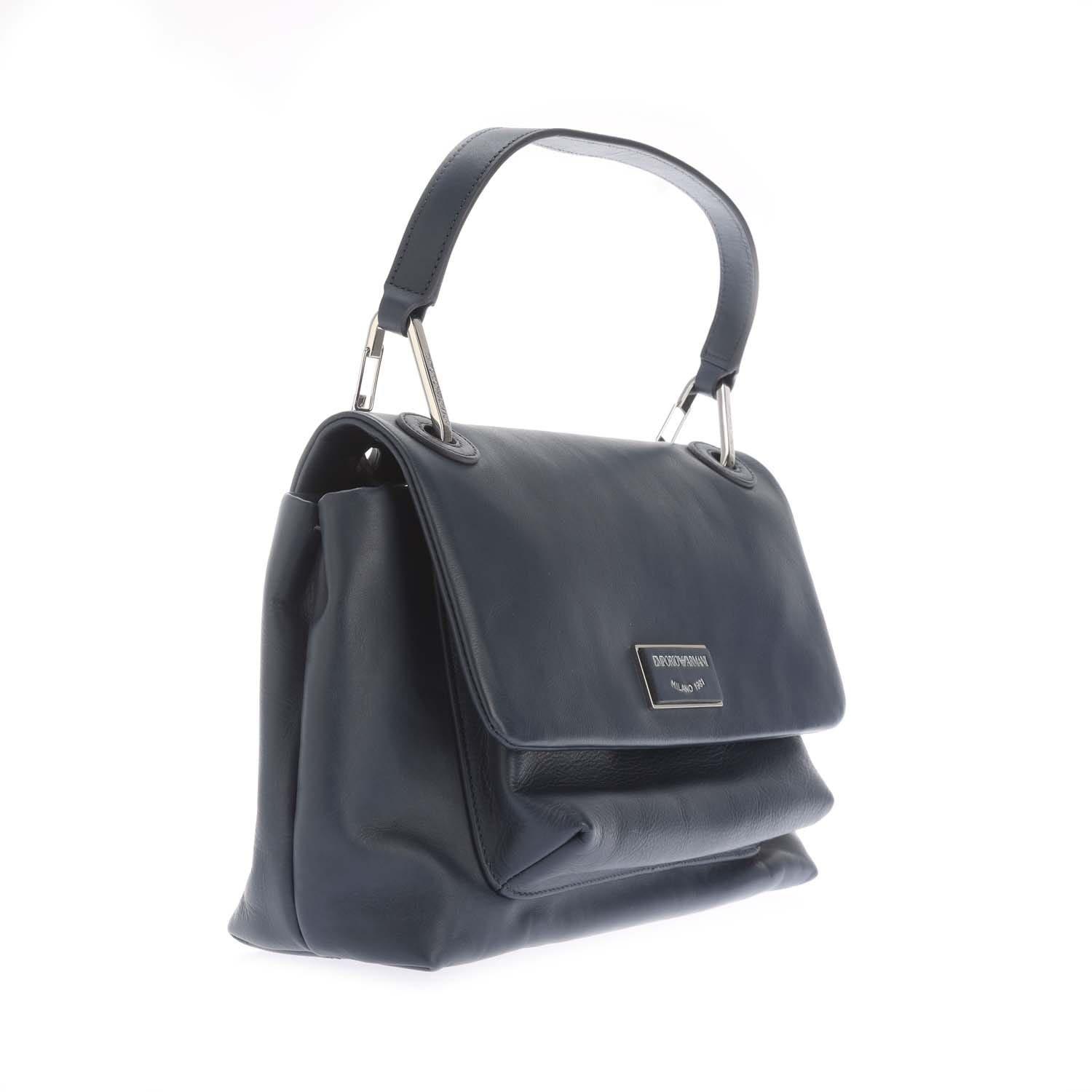Navy - Emporio Armani - Top Handle Bag - 5