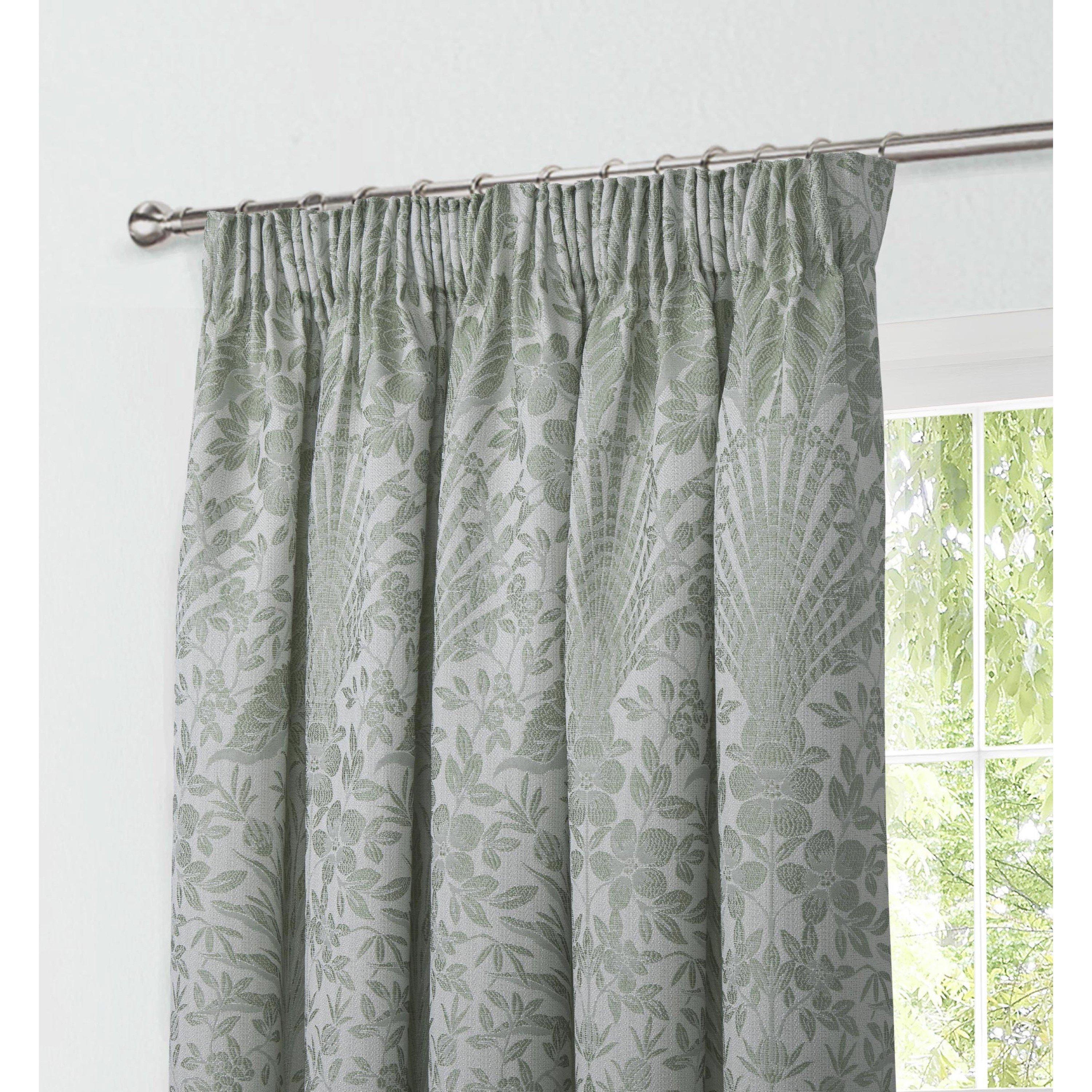 Sage - Sundour - Keswick Floral Pencil Pleat Curtains - 2