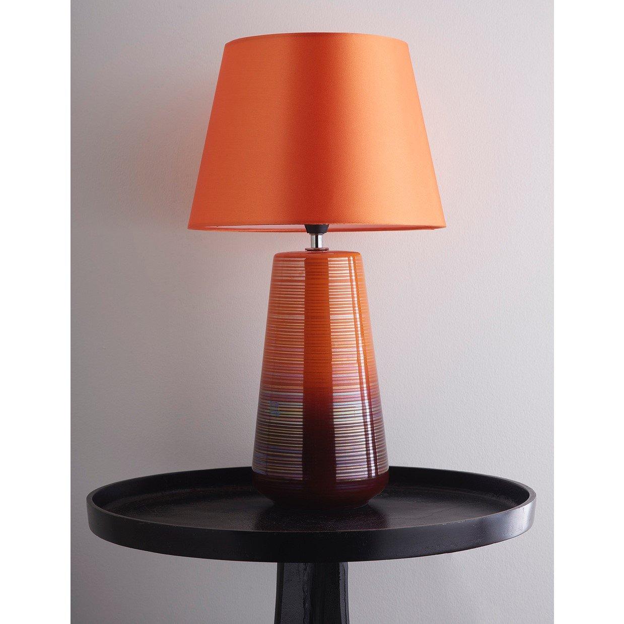 K Living  Canada Ceramic Table Lamp & Matching Shade Orange
