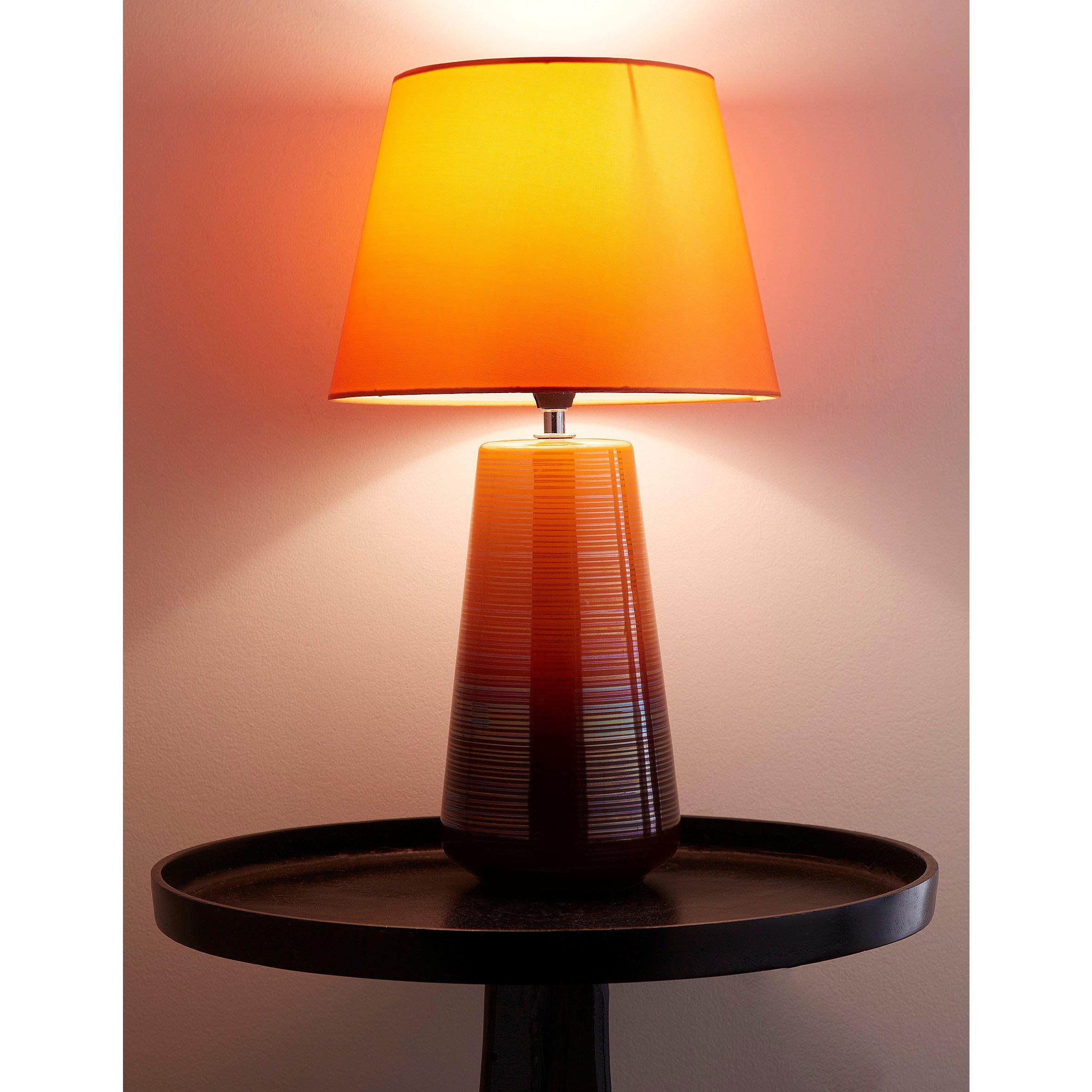 Orange - K Living - Canada Orange Ceramic Table Lamp & Matching Shade - 2