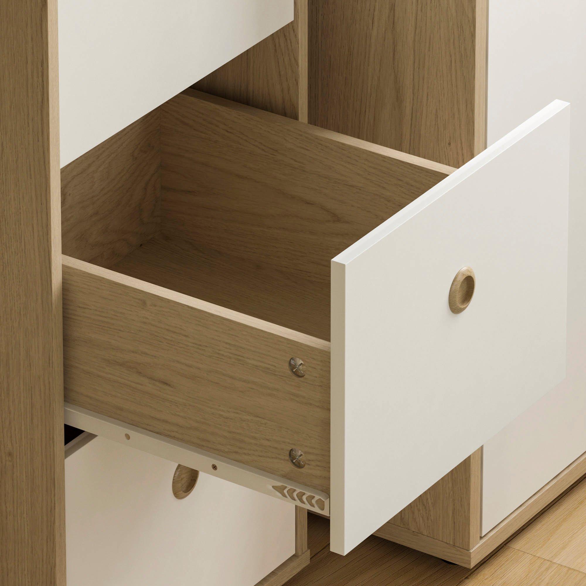 White & Oak - Lassic - Junior Vida Neptune 3 Drawer Desk - 6