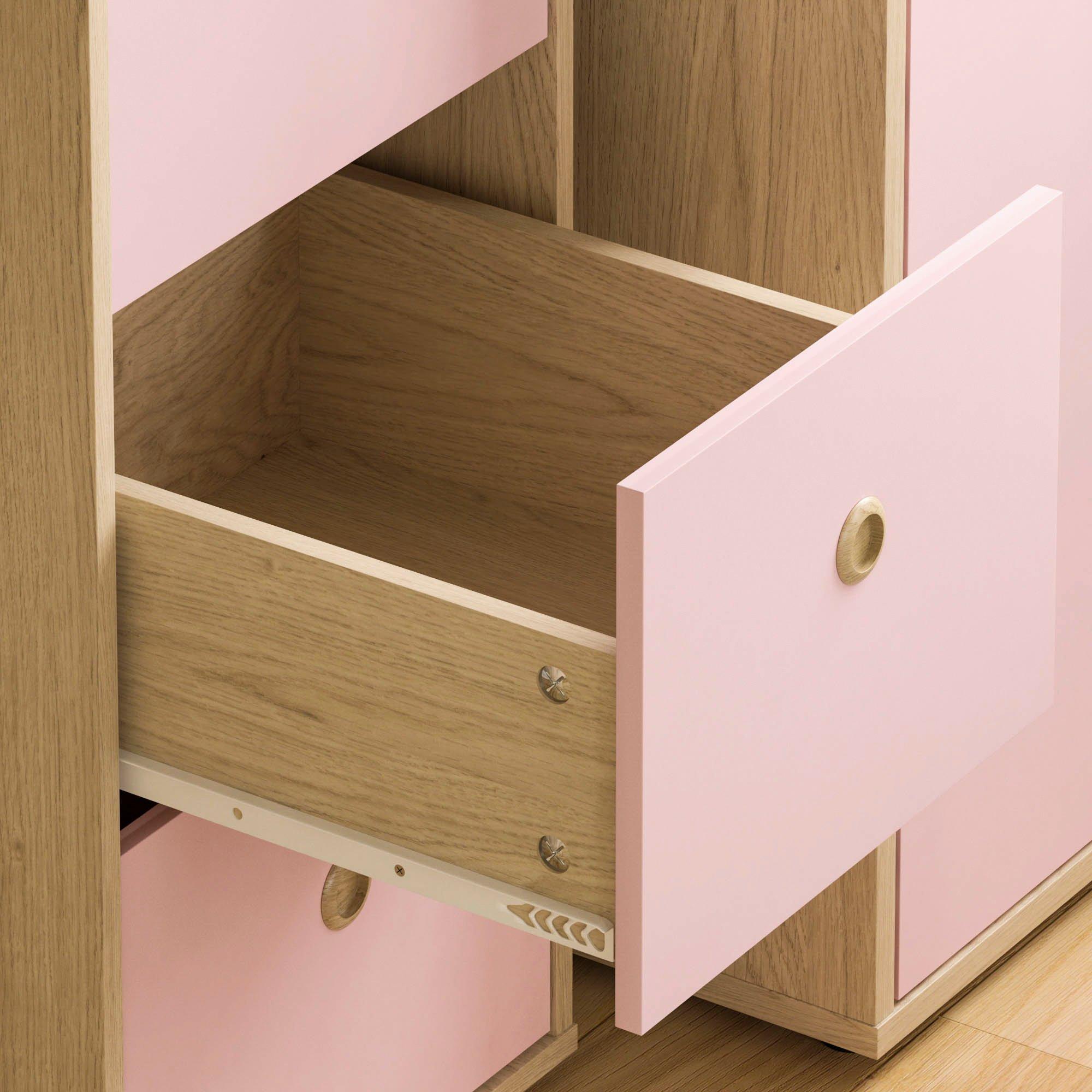Pink & Oak - Lassic - Junior Vida Neptune 3 Drawer Desk - 6