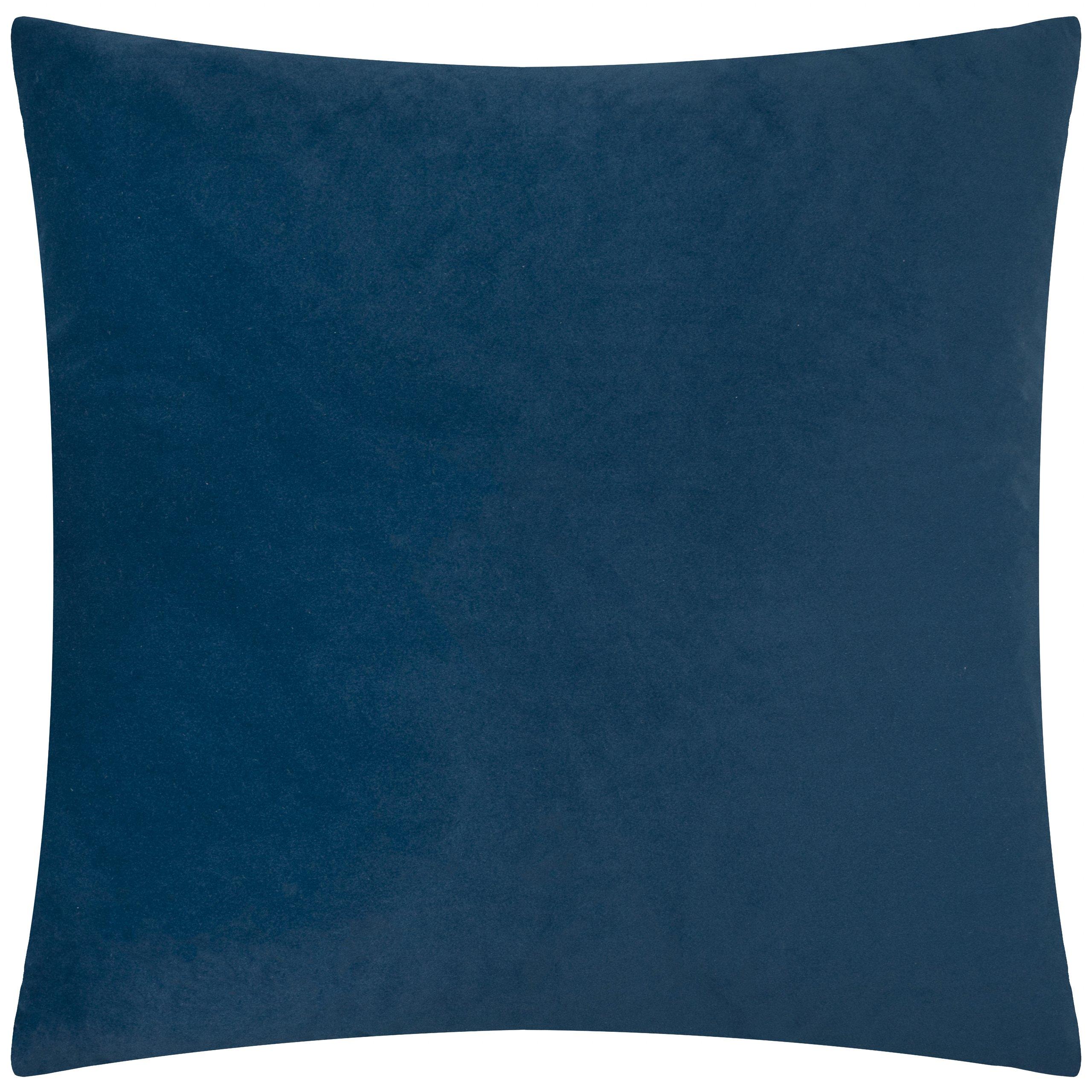 Navy - Paoletti - Evoke Cut Velvet Feather Filled Cushion - 4