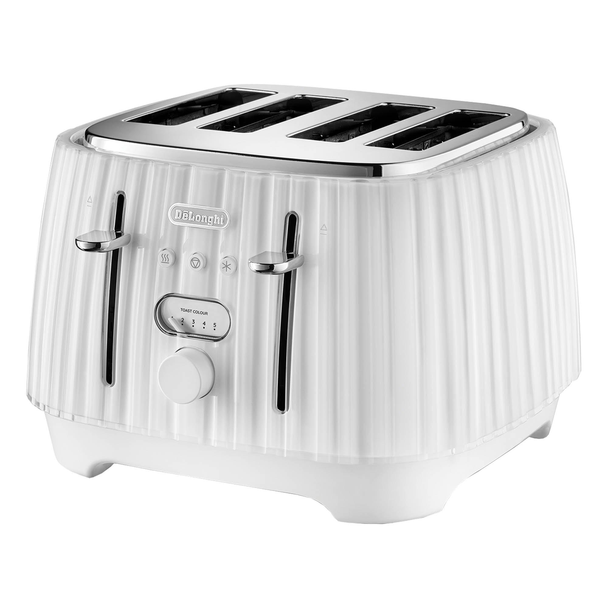 White - Delonghi - DL3004 4 Slice Ballerina Toaster White - 2