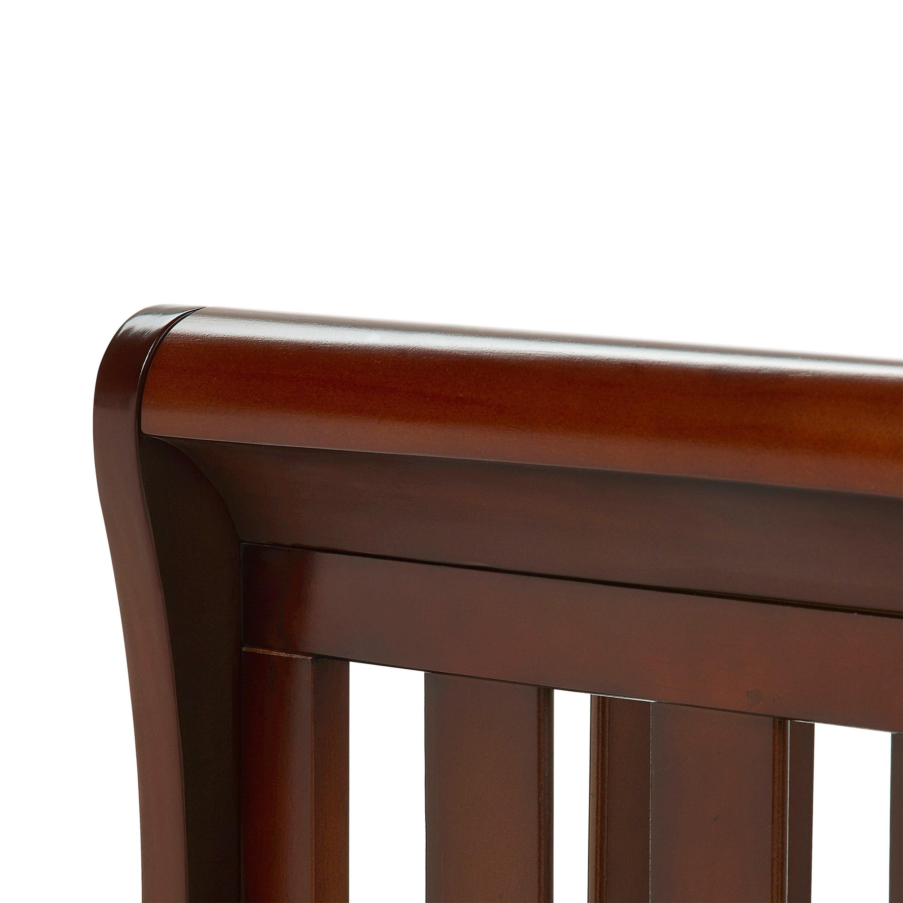 Brown - Babymore - Babymore Eva Sleigh Cot Bed Dropside with Drawer - - 4