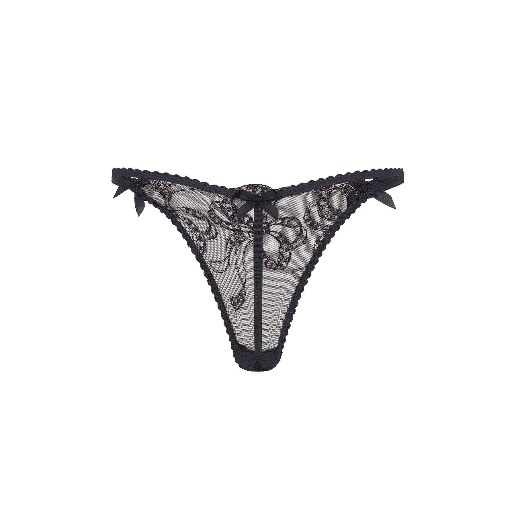 Black/Pink - Agent Provocateur - LOUELLA Thong - 4
