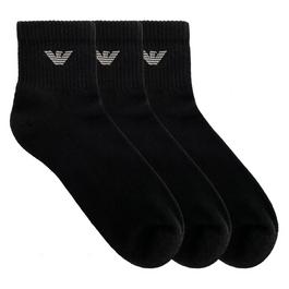 Emporio Armani 3 Pack Short Ankle Socks