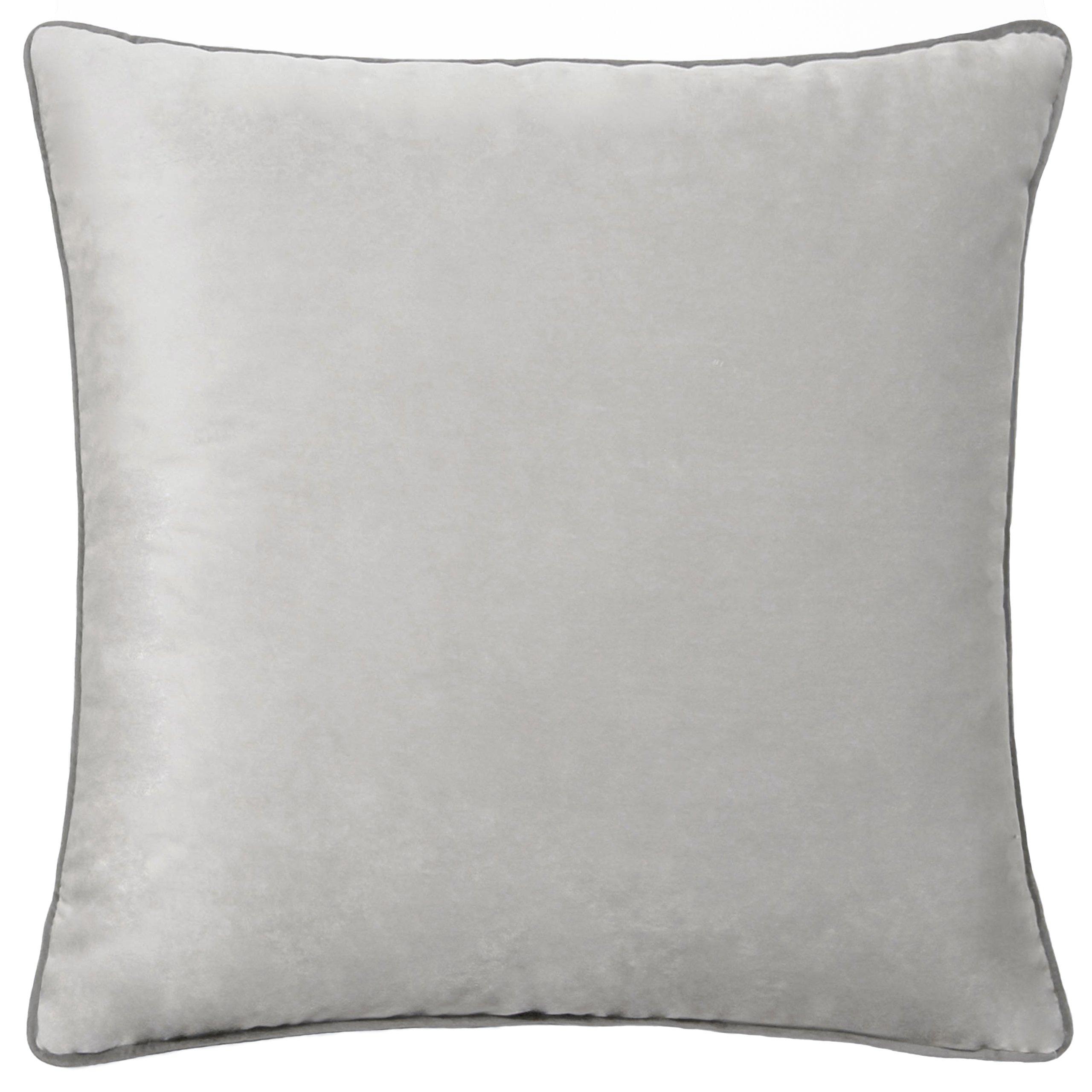 Dove/Charcoal - Furn - Meridian Velvet Fibre Filled Cushion - 1