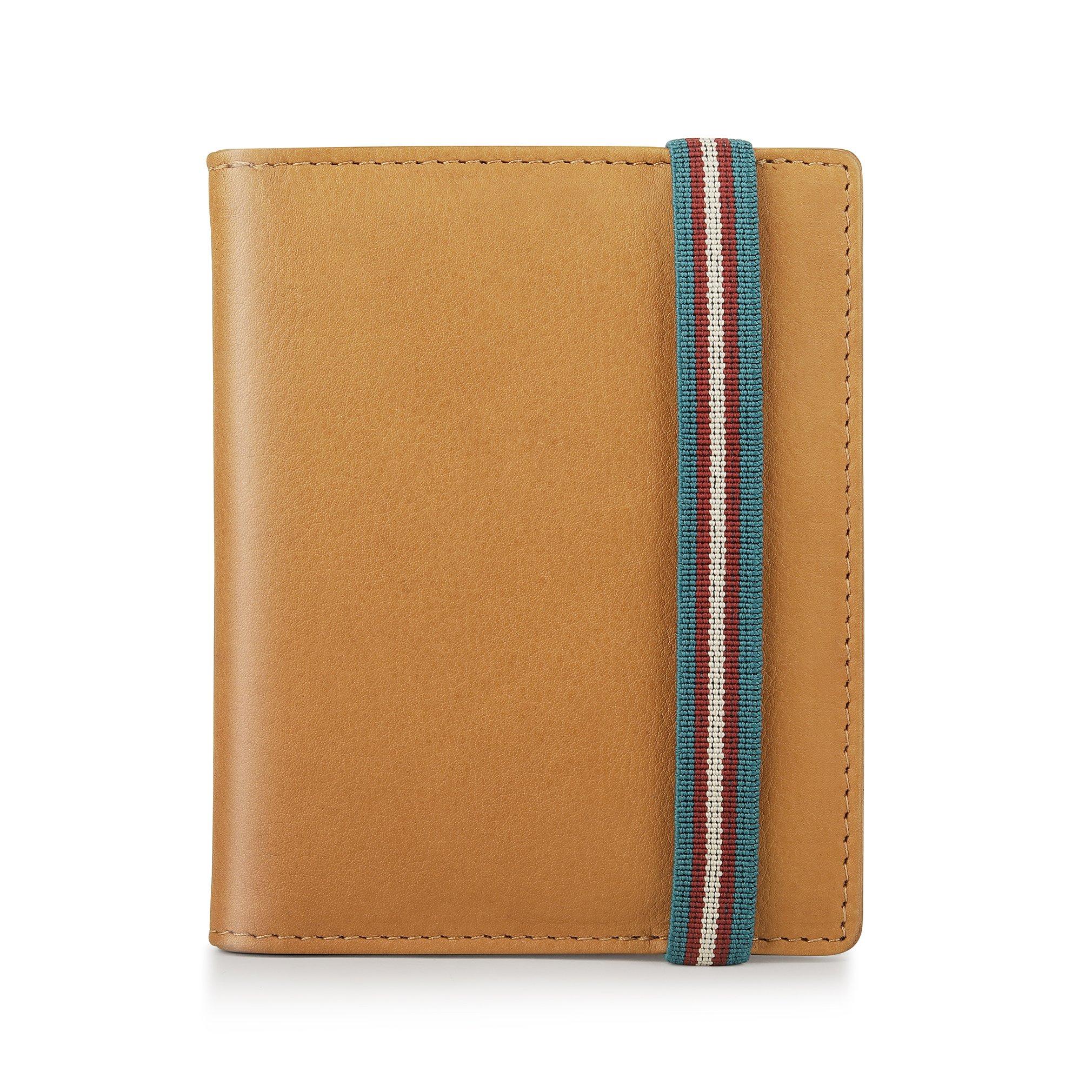 Cognac - PRIMEHIDE Leather - Men’s Slim RFID Leather Card Holder Wallet - 1