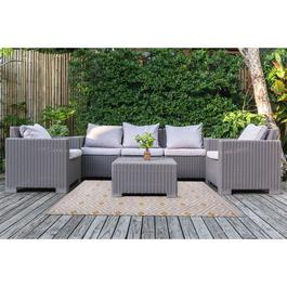 Country Club Indoor Outdoor Rug 150x200cm - Geo Ochre