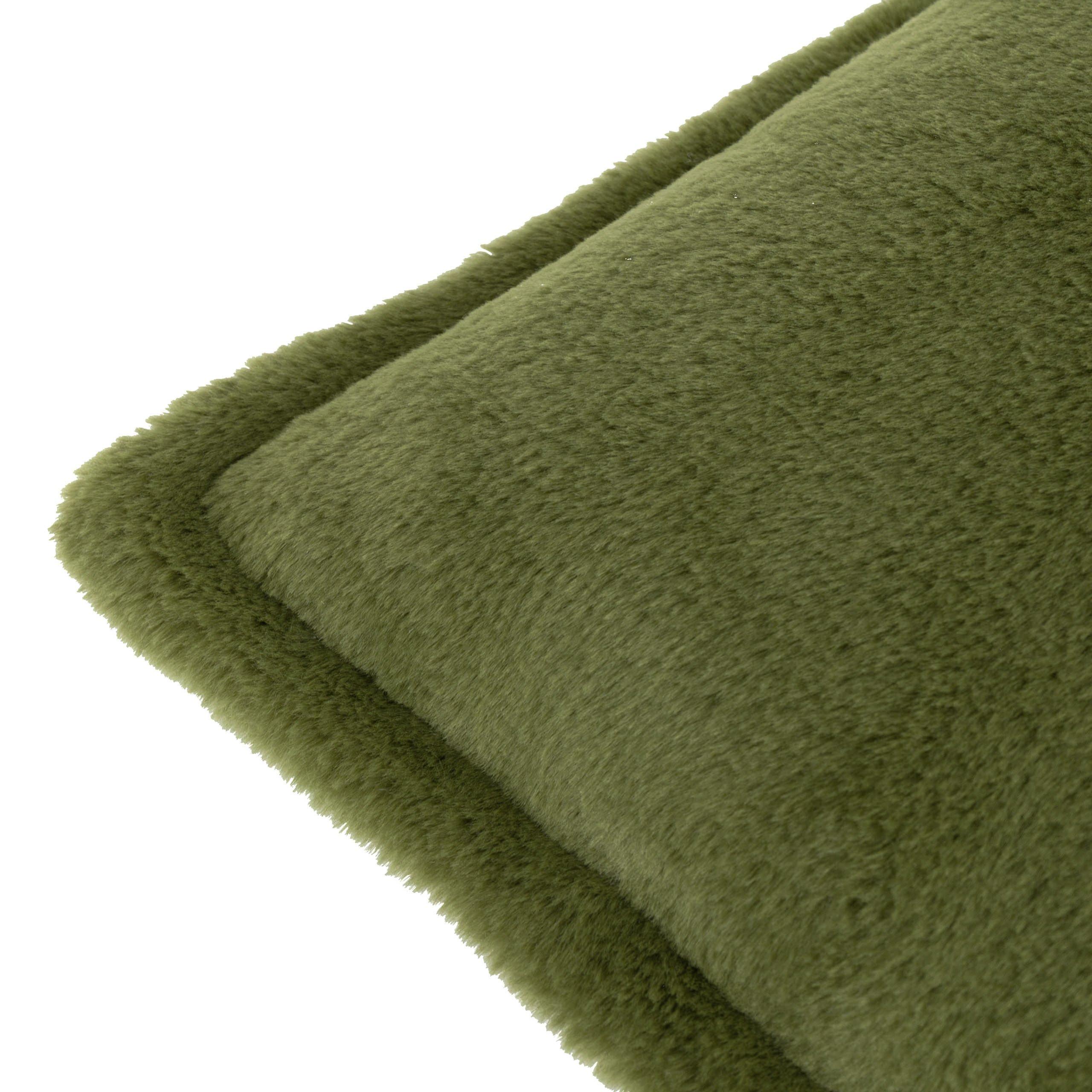 Olive - Furn - Kallu Faux Fur Feather Filled Cushion - 6