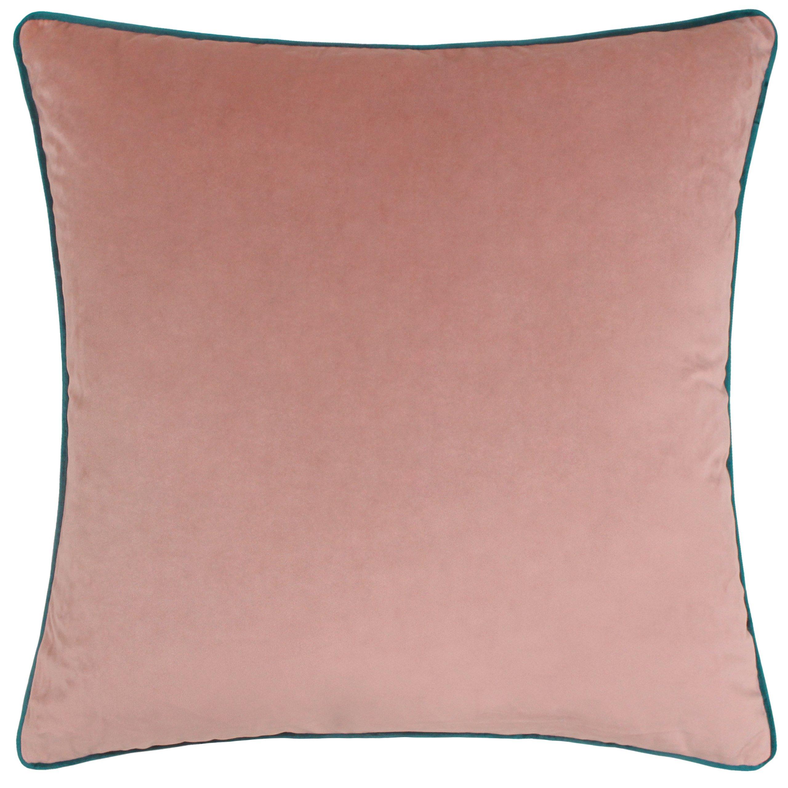 Blush/Teal - Furn - Meridian Velvet Feather Filled Cushion - 3