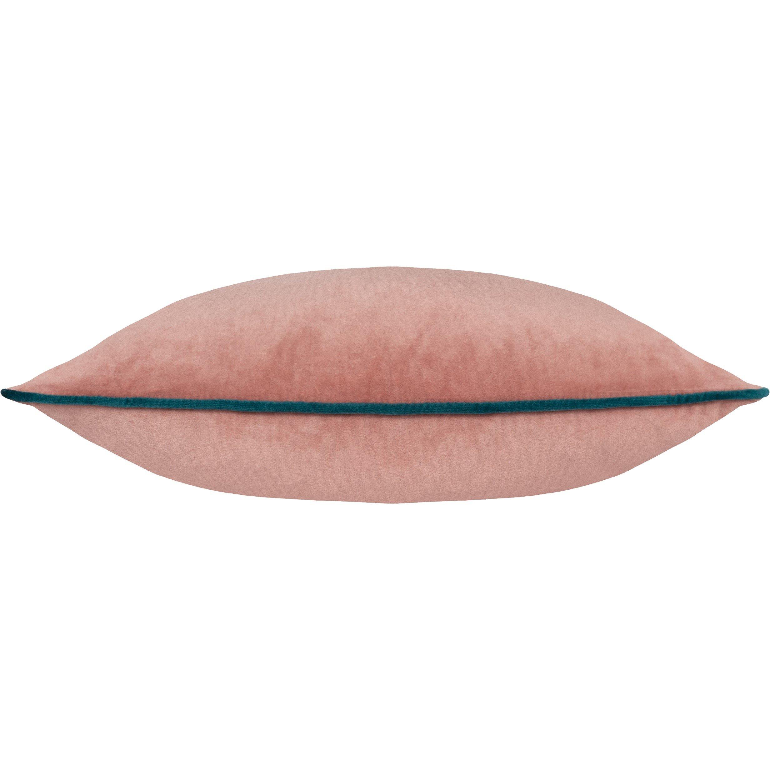 Blush/Teal - Furn - Meridian Velvet Feather Filled Cushion - 4