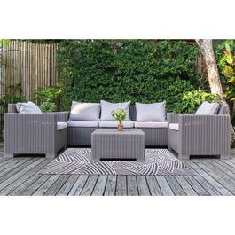 Country Club Indoor Outdoor Rug 120x180cm - Botanic Grey